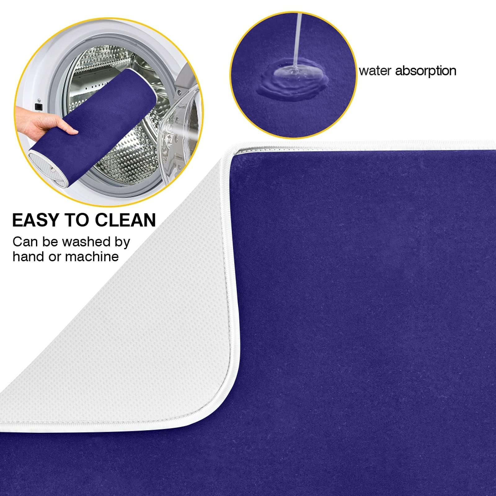 Premium Absorbent Microfiber Dish Drying Mat - 18