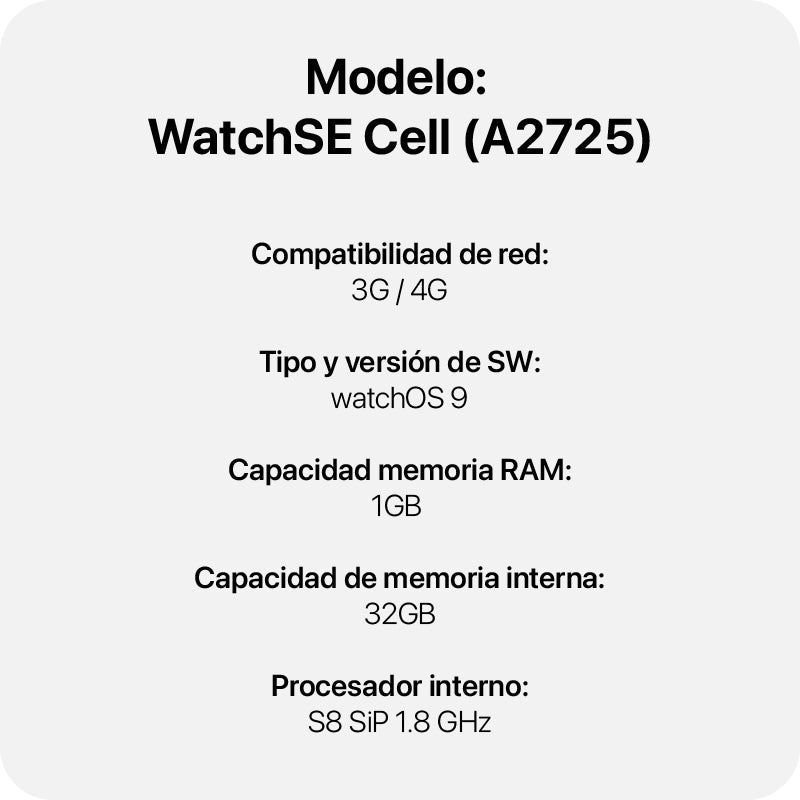 Apple Watch SE (GPS + Cellular) 44mm Aluminum Case with White Star Sport Band - Perfect for Fitness Tracking & Daily Wear
