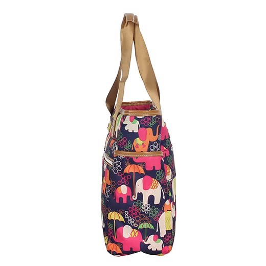 Lily Bloom Floral Print Handbag for Women - Large Capacity Tote Satchel Shoulder Bag - Perfect for Work, Travel & Everyday Use