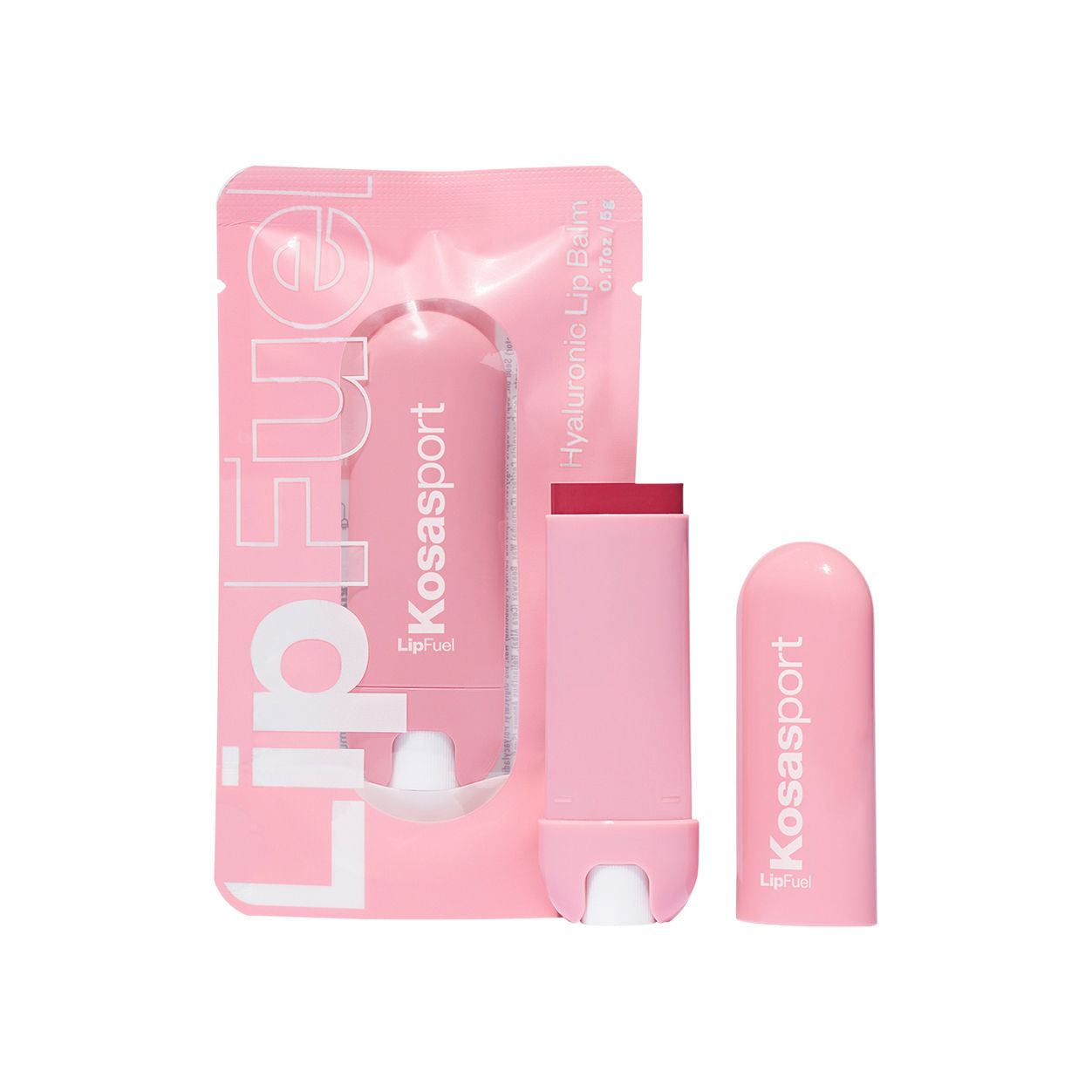 Kosasport LipFuel Hyaluronic Acid Lip Balm - Hydrating & Plumping Lip Care for Dry, Chapped Lips - Perfect for Daily Use & Makeup Prep
