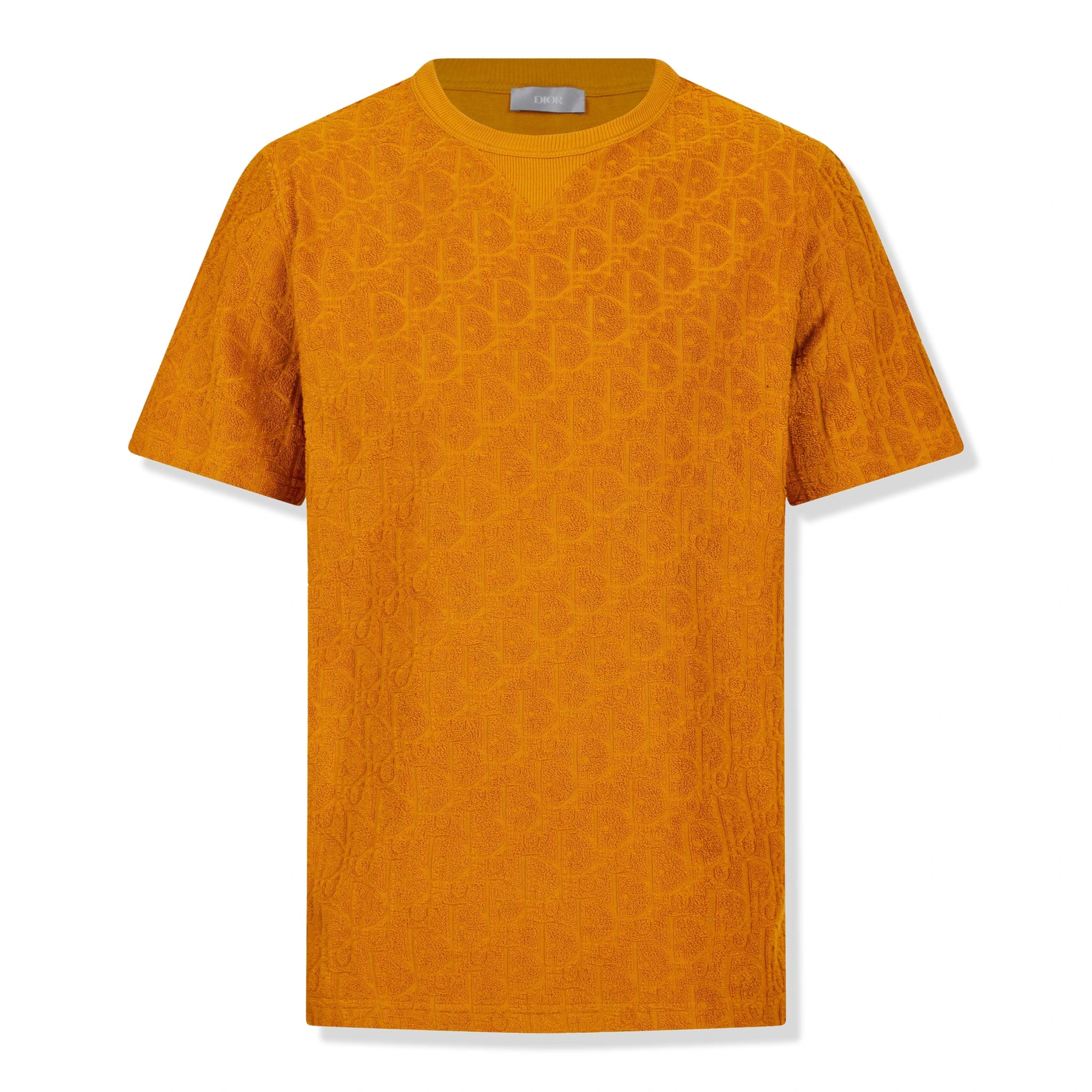 Dior Oblique Towel Orange T-Shirt for Men - Casual Luxury Cotton Tee for Summer Outfits & Streetwear Fashion