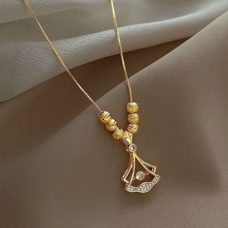 14K Gold Plated Ginkgo Leaf Pendant Necklace for Women - Elegant Dainty Chain Jewelry Gift for Her | Perfect for Everyday Wear, Date Night & Special Occasions
