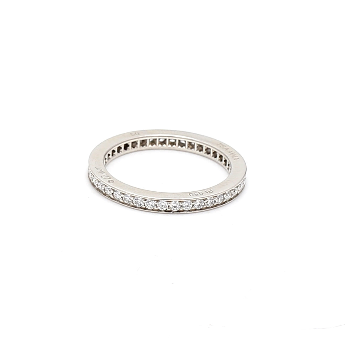 Cartier 0.39 Carat Round Brilliant G VS1 Diamond Platinum Band Ring - Luxury Wedding, Engagement & Anniversary Jewelry for Women