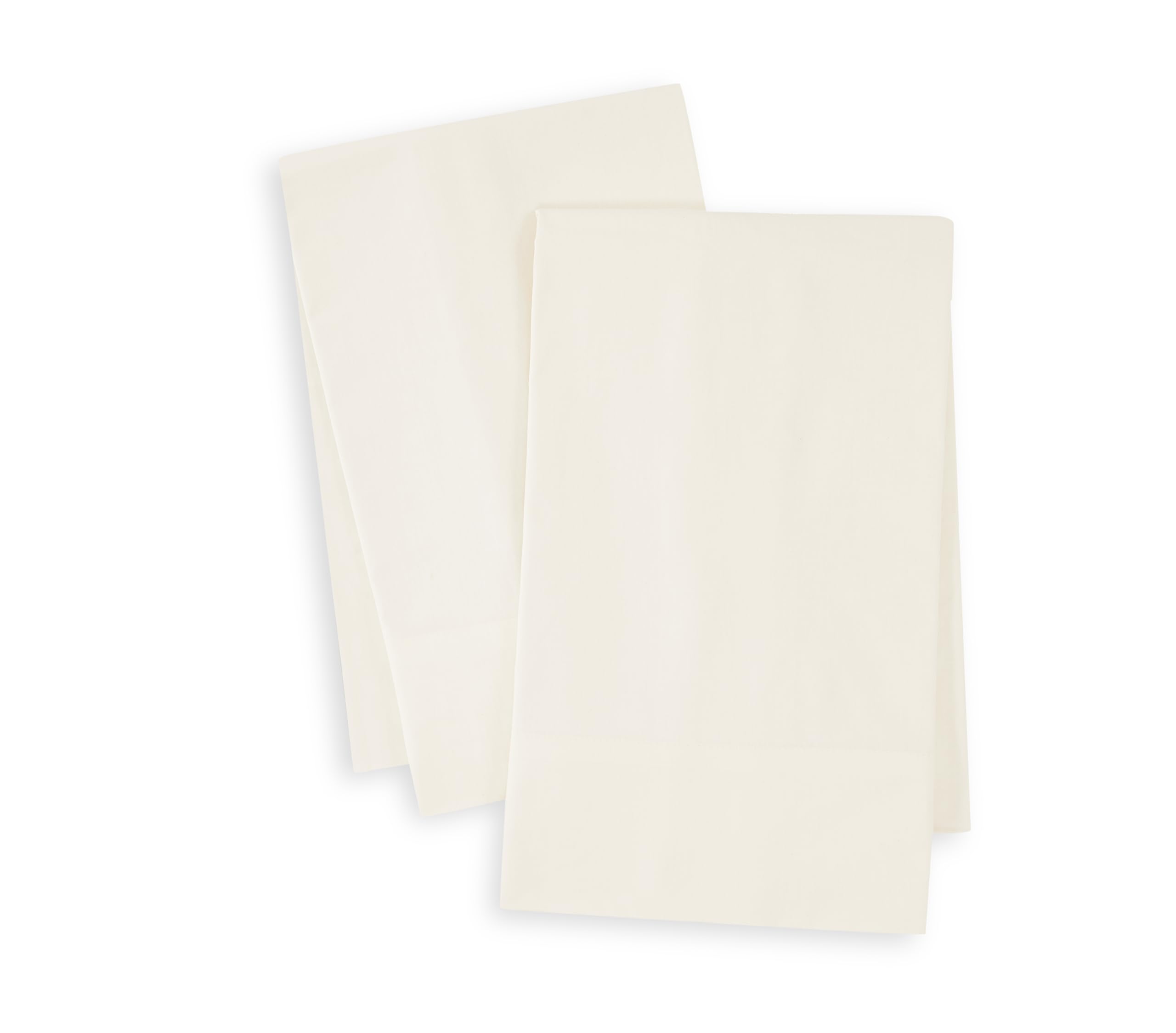 Luxury 100% Cotton Percale Flat Sheet - Twin Size, Ivory - Soft & Breathable Bedding for Comfortable Sleep - Perfect for Guest Rooms, Dorms, and Everyday Use