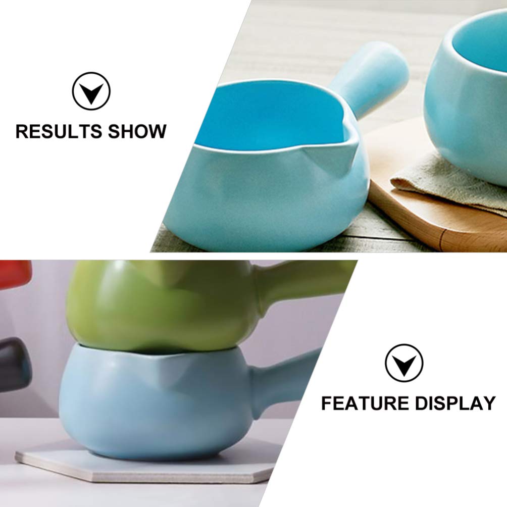 Premium Ceramic Milk Pan - Ceramic Noodle Pot, Soup Pot & Milk Heating Pot for Cooking, Serving & Reheating - Perfect for Stovetop, Microwave & Oven Use