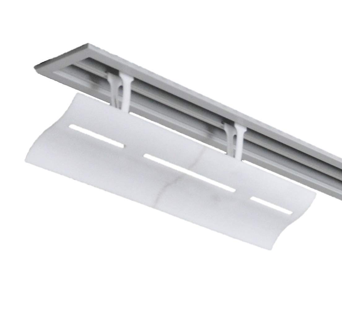 2-Pack Original Air Wing Slit AC Deflector for Linear Diffusers - White, 2 Wings - Perfect for Office & Home Cooling Efficiency