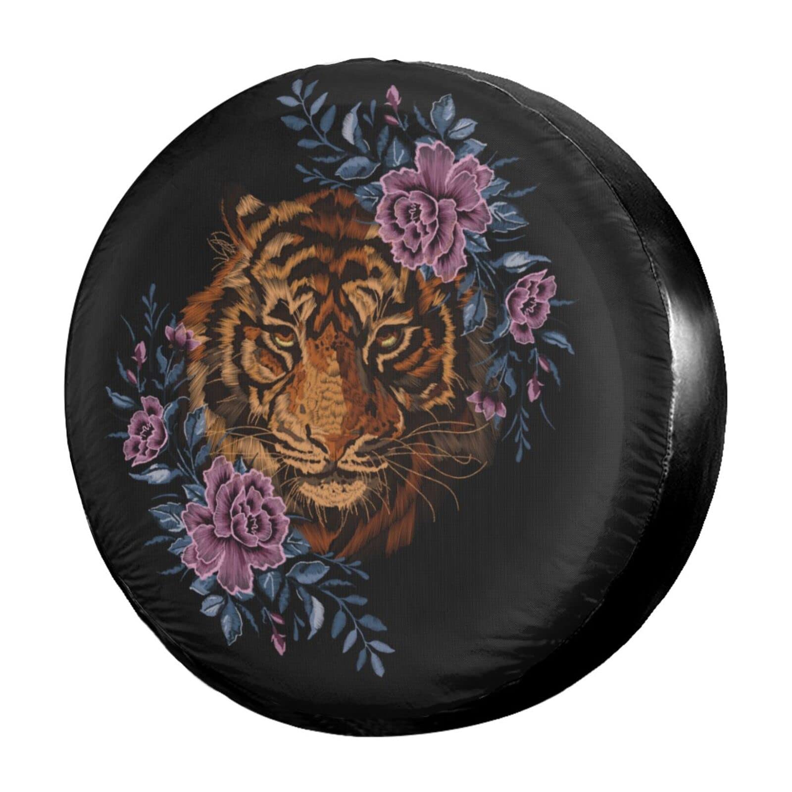 Premium Tiger Head Spare Tire Cover - 14 Inch Dustproof Wheel Protector for Trailers, RVs, SUVs & Vehicles | Off-Road Adventure & Camping Accessory