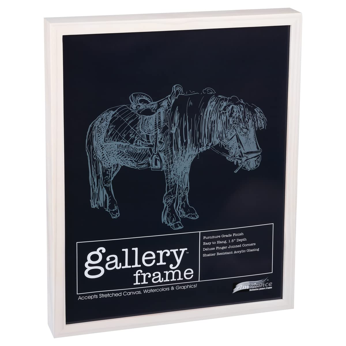 Premium Wooden Picture Frames - 24x30 Inch White Wash Gallery Quality - Set of 3 (1.5