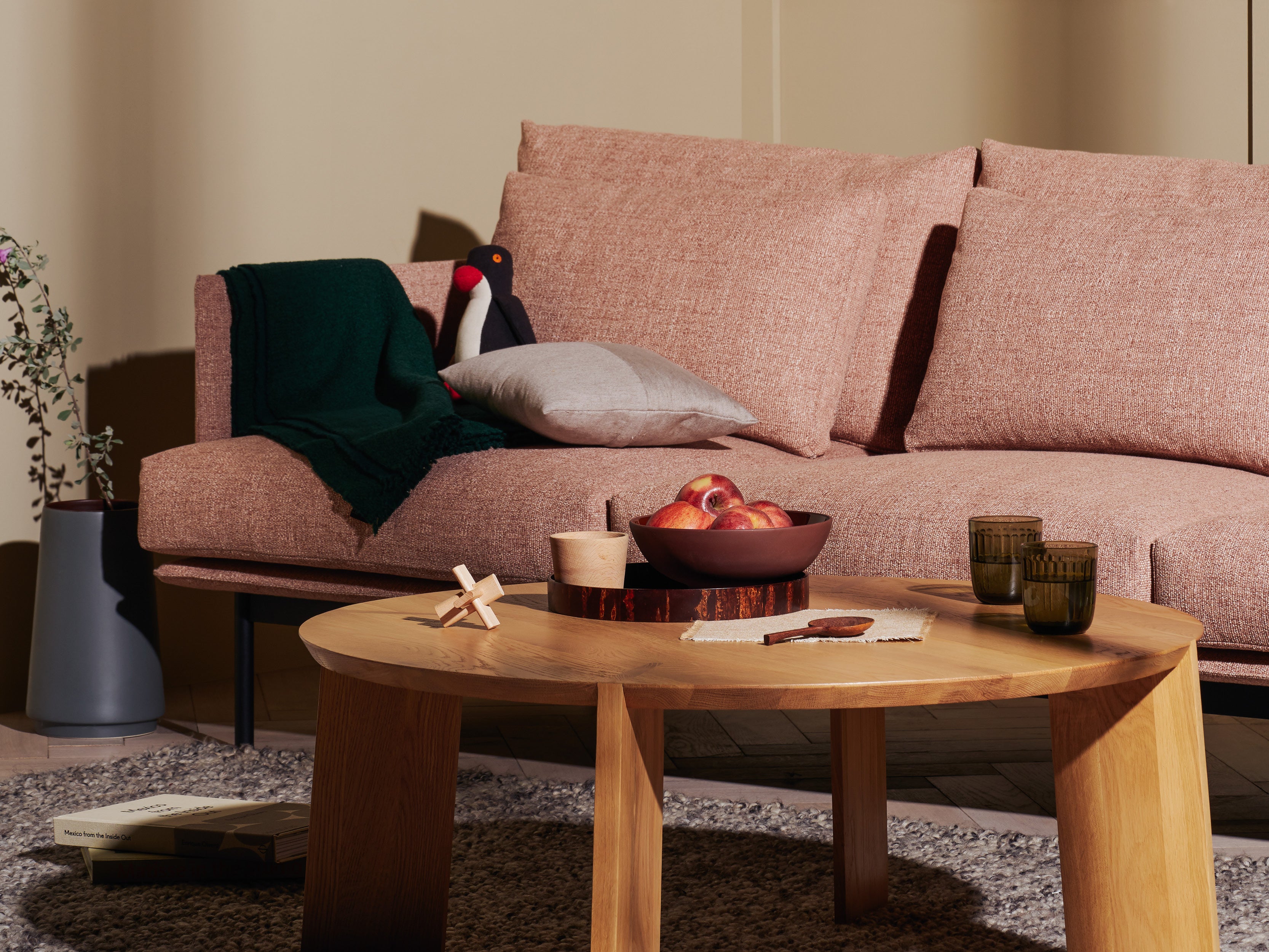 Cherry Red Velvet Sofa - Modern Living Room Furniture for Home & Office - Perfect for Relaxing, Entertaining & Small Spaces