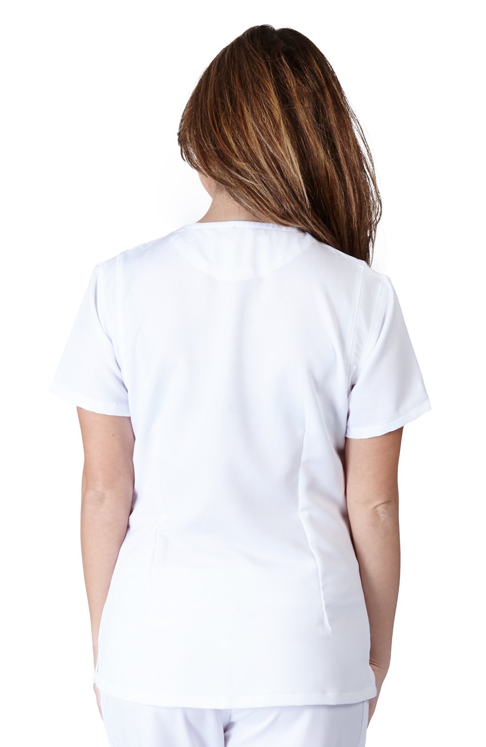 Ultra Soft Women's Two Pocket Scrub Top - Comfortable Medical Uniform for Nurses & Healthcare Professionals | White 38792 X-Small | Perfect for Hospitals, Clinics & Healthcare Workplaces