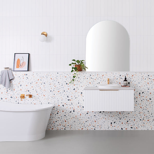 ADP Ashley Vanity - Modern Bathroom Vanity Set with Sink & Mirror, White Finish | Perfect for Small Bathrooms, Apartments & Powder Rooms | Free Shipping & Easy Installation