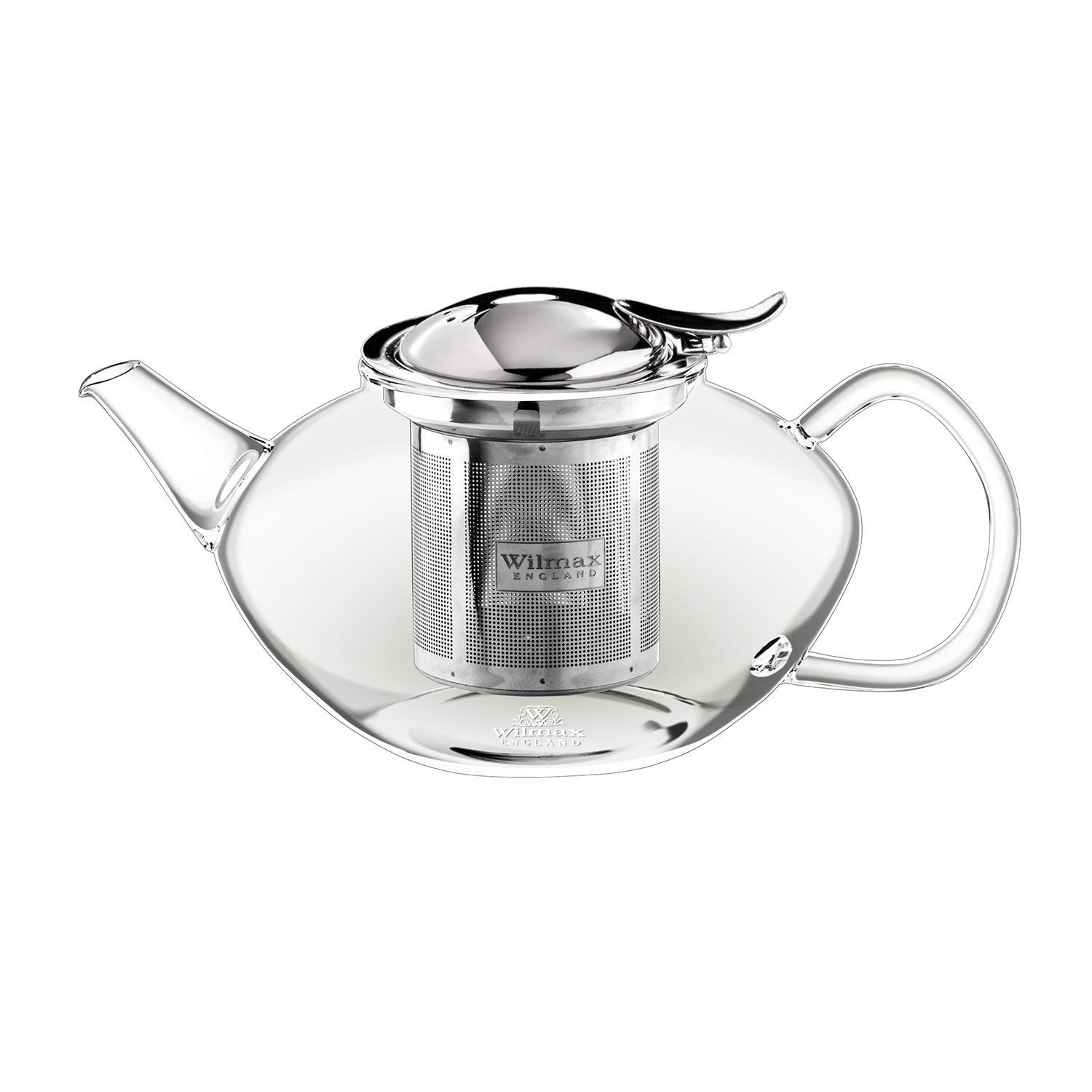 Wilmax 52oz Heat-Resistant Glass Teapot for Stovetop, Dishwasher & Microwave Safe - Perfect for Brewing Tea, Coffee & Herbal Infusions at Home or Office (Model WL-888806/A)