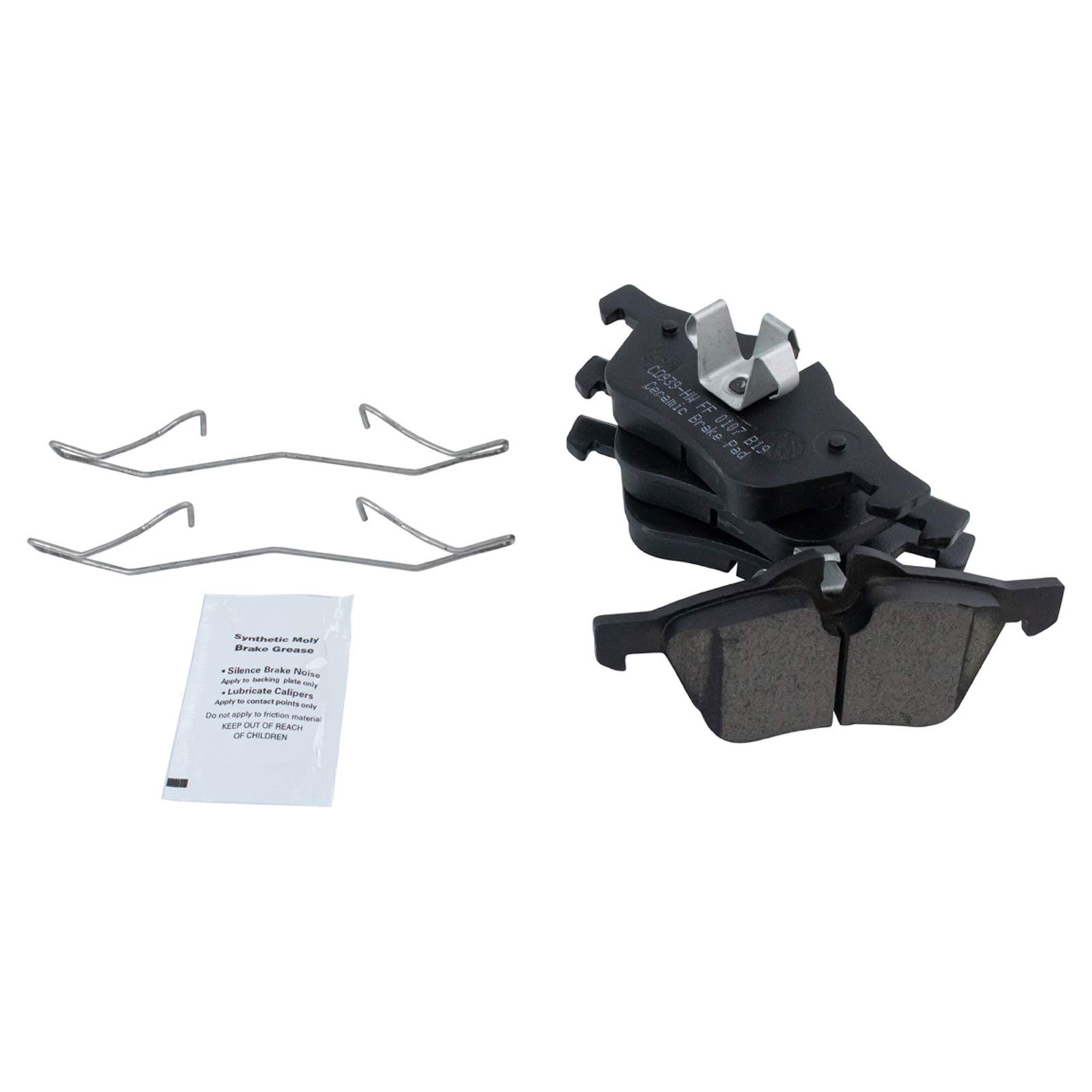 TRQ Ceramic Front Brake Pads for 2002-2008 Mini Cooper - Premium Performance Braking for City Driving & Daily Commutes