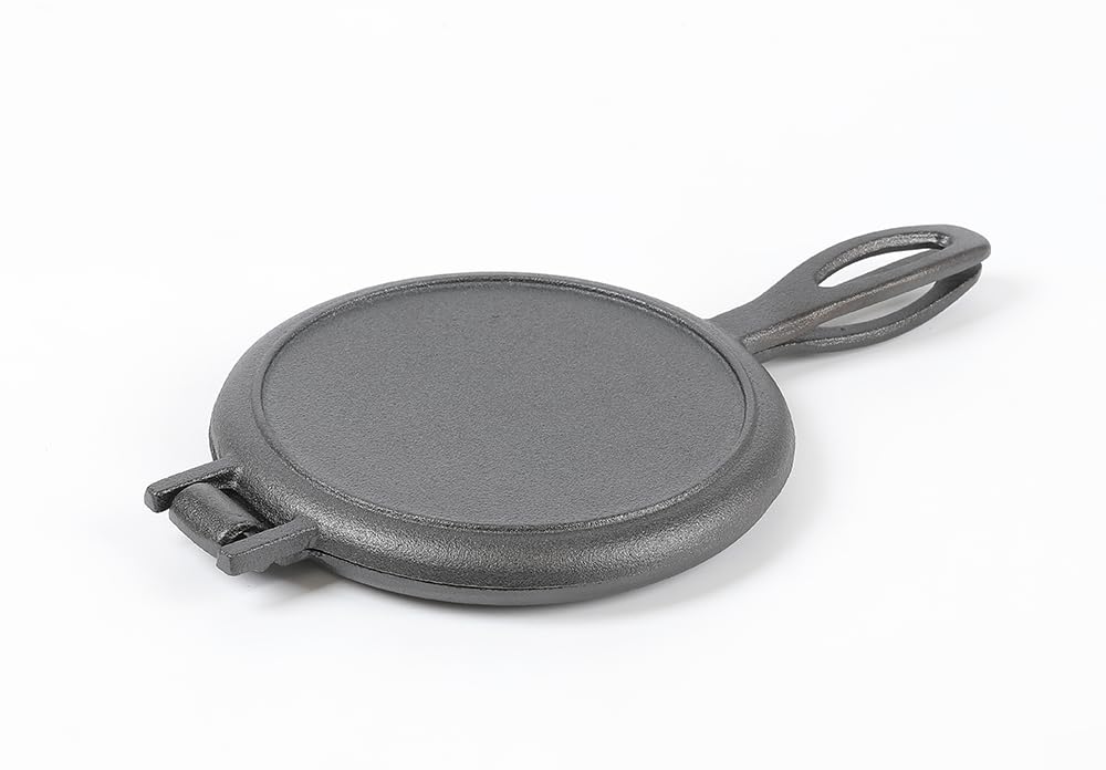 HAWOK Cast Iron Waffle Maker - Traditional Belgian Waffle Iron for Stovetop - Perfect for Breakfast, Camping & Homemade Desserts