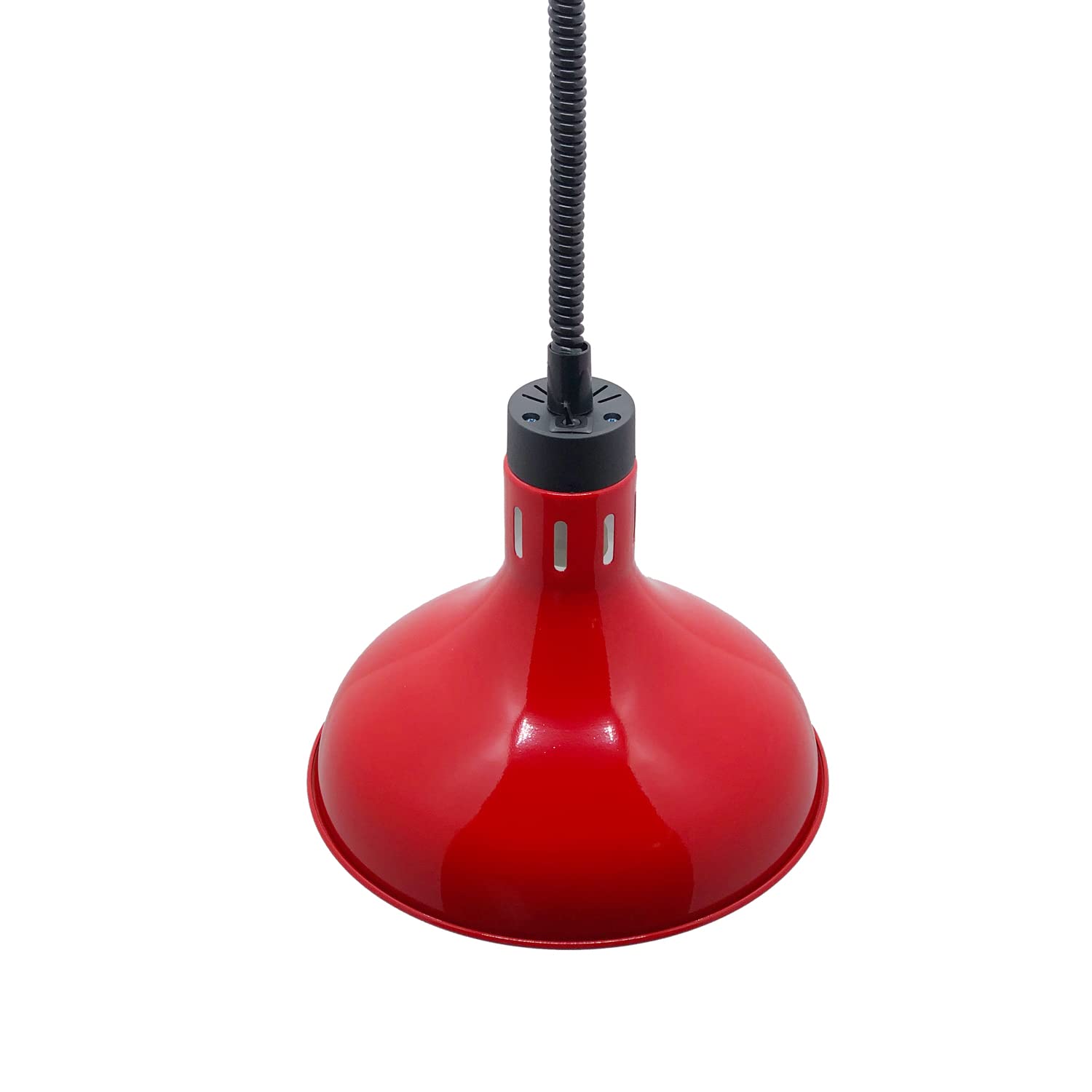 Commercial Food Warmer Lamp - 29cm Diameter Adjustable Buffet Heater (60-150cm Height) - Red - Perfect for Restaurants, Catering & Buffet Service
