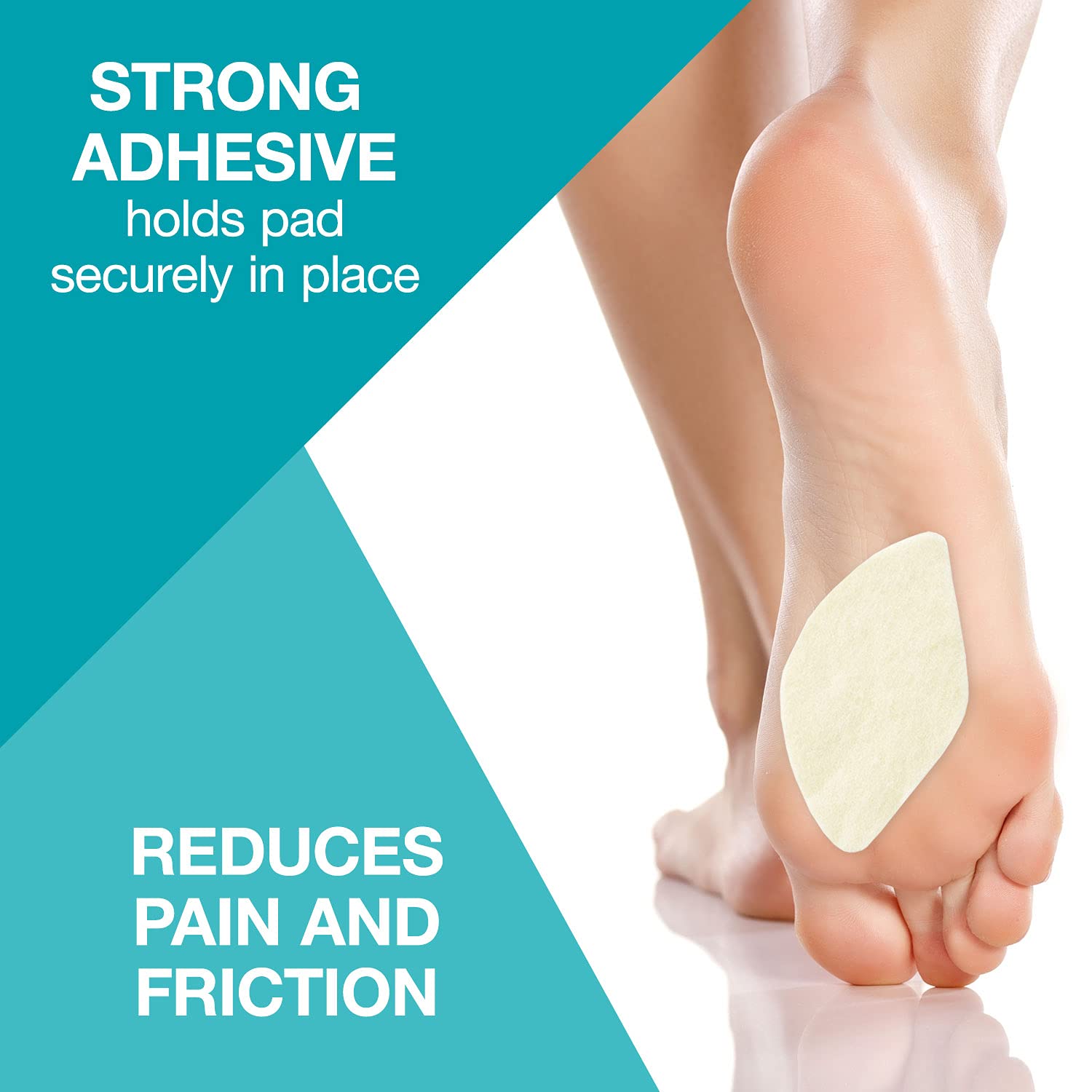 Steins Felt Metatarsal Pads - 100 Count Adhesive Foot Cushions for Ball of Foot Pain Relief | 1/4