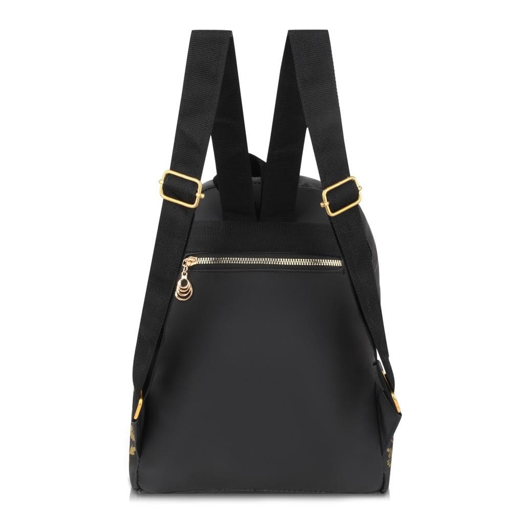 Stylish Black Casual Backpack for Women - Trendy College Backpack for Girls, Small Mini Travel Shoulder Bag for School, Office & Day Trips | Perfect for Commuting, Campus Life & Weekend Getaways
