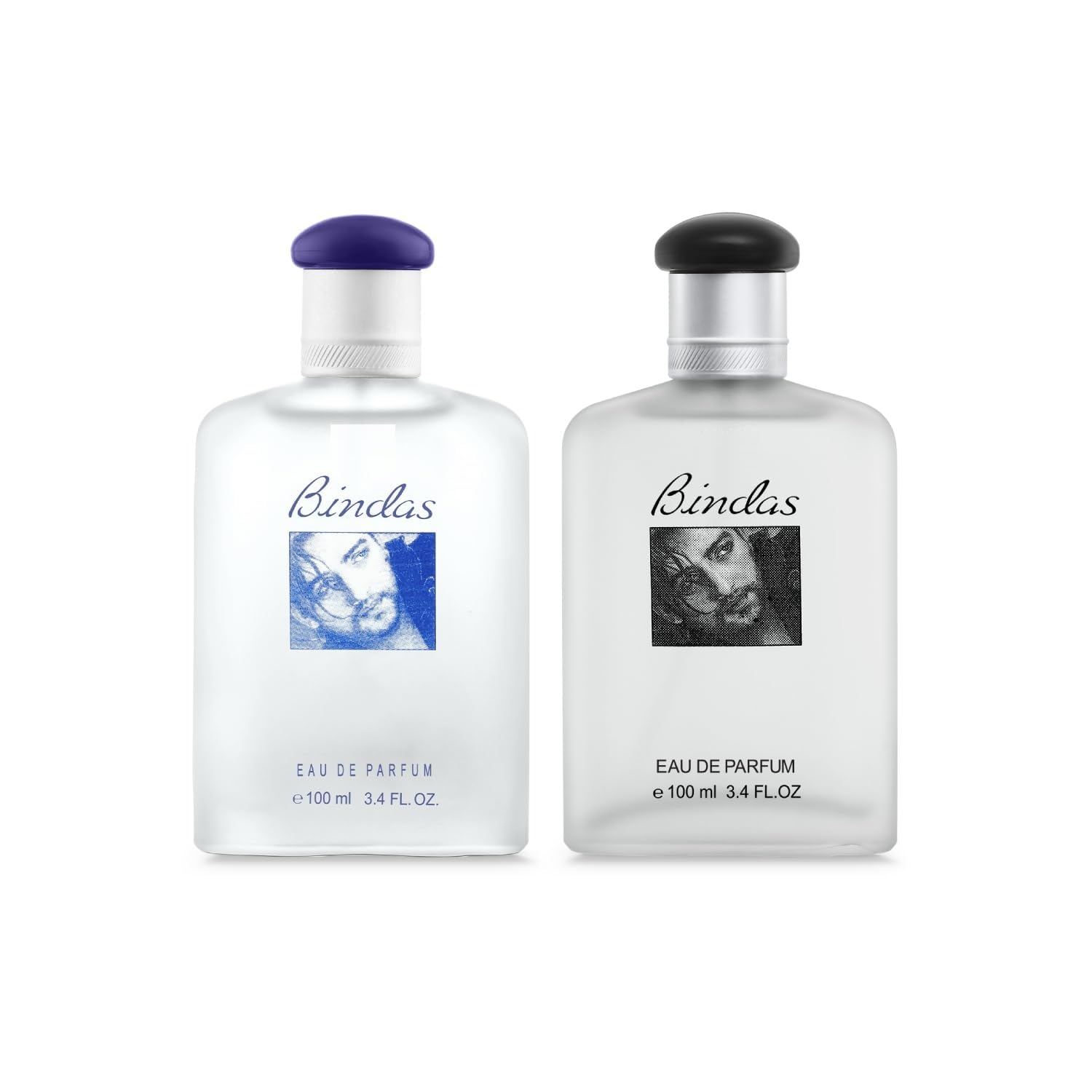 Premium MG Bindaas Men's Cologne (Blue & Black) - 100ml Lavender & Bergamot Fragrance - Long Lasting Eau de Toilette for Men - Pack of 2 (7 fl oz Each) - Perfect for Date Night, Office & Special Occasions