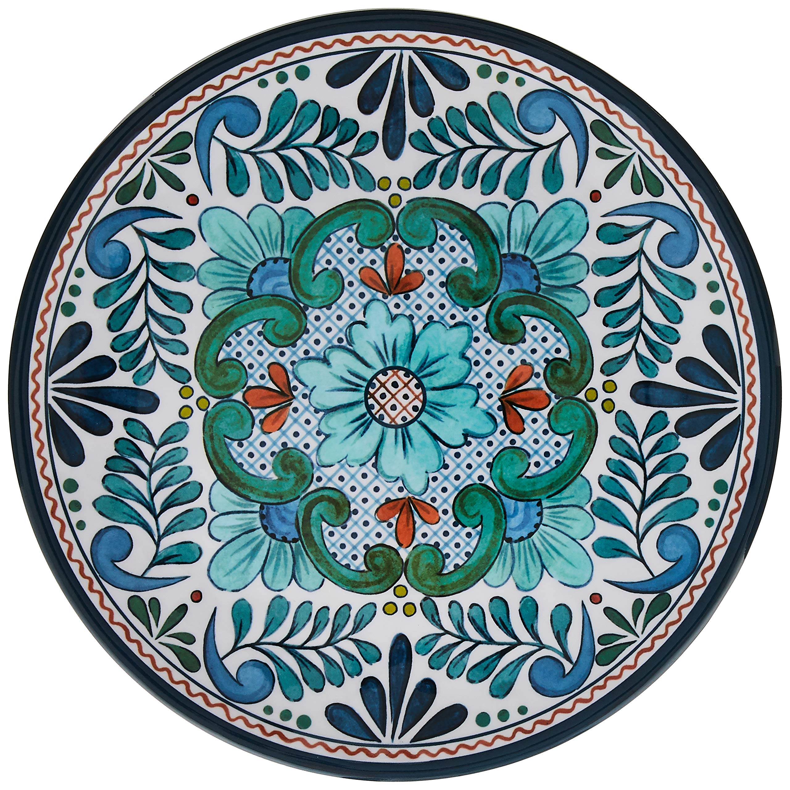 Certified International Talavera 9-Inch Salad and Dessert Plates, Set of 6 - Colorful Mexican Style Ceramic Dinnerware for Parties, Restaurants, and Home Dining