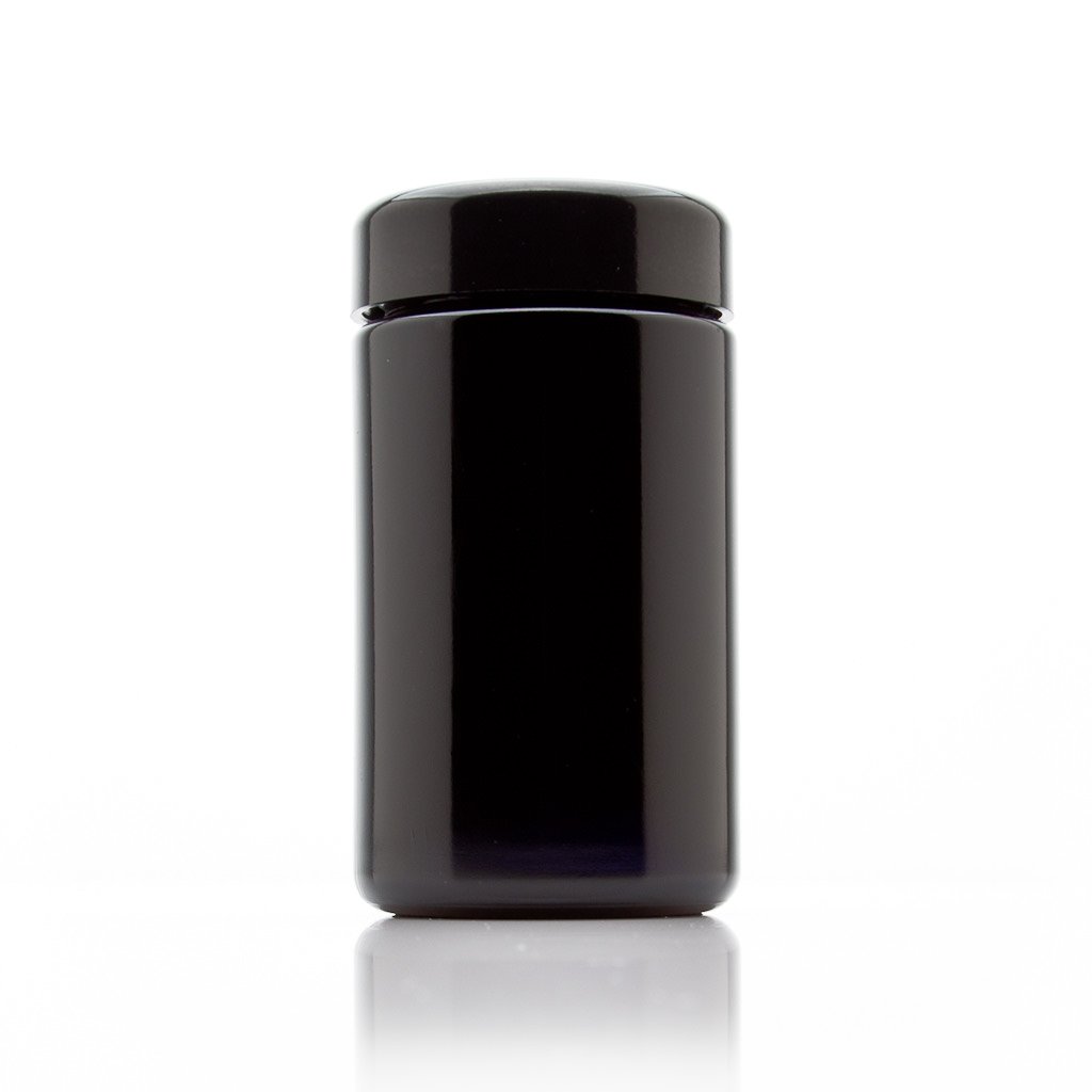 Infinity Jars 200ml (6.7oz) Black Glass Jar with Screw Top Lid - UV Protection, Airtight, Smell Proof Container for Coffee, Tea & Dry Food Storage | Ideal for Kitchen, Pantry & Long Term Food Preservation (Pack of 10)