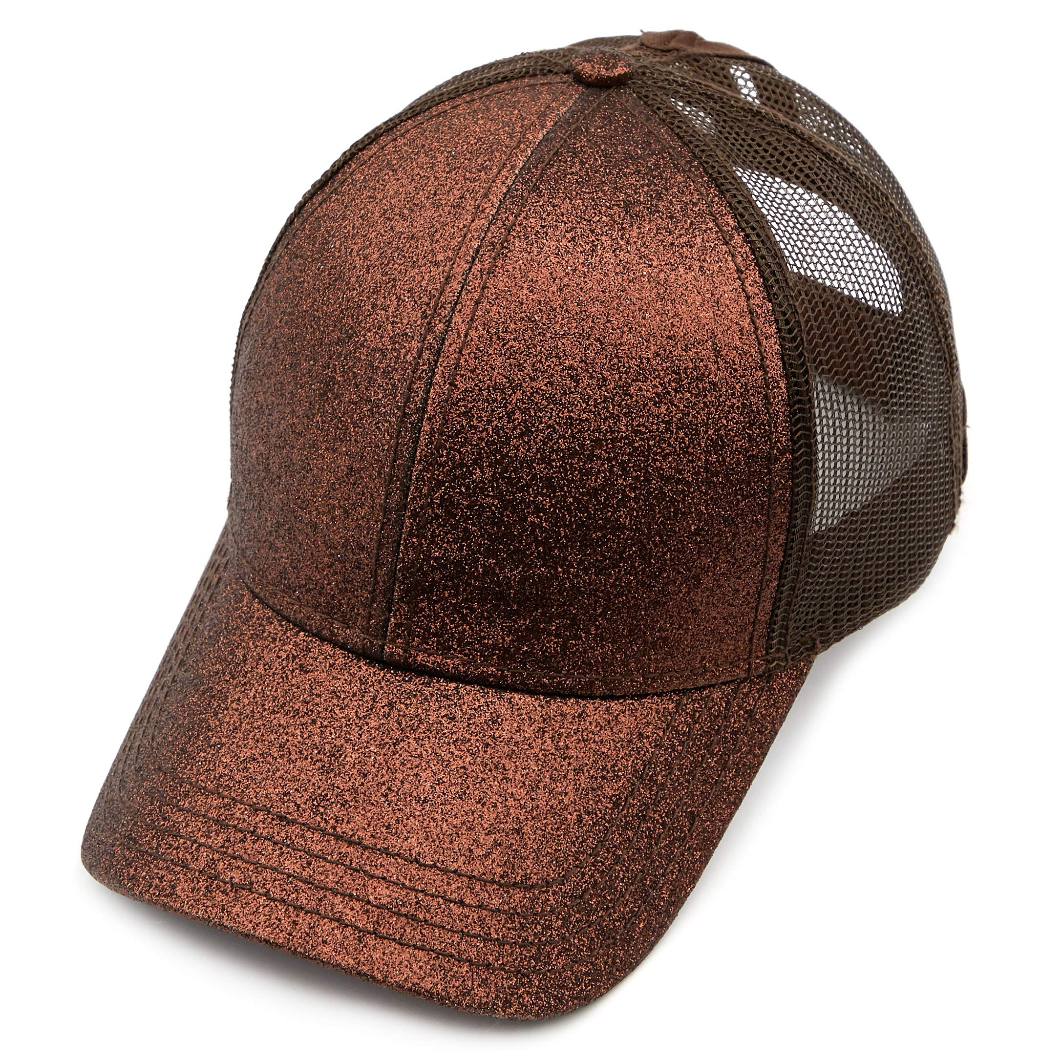 Stylish C.C Hatsandscarf Ponytail Baseball Cap for Women - Messy Bun Trucker Hat with Adjustable Back (BT-6) - Perfect for Running, Gym, and Outdoor Activities