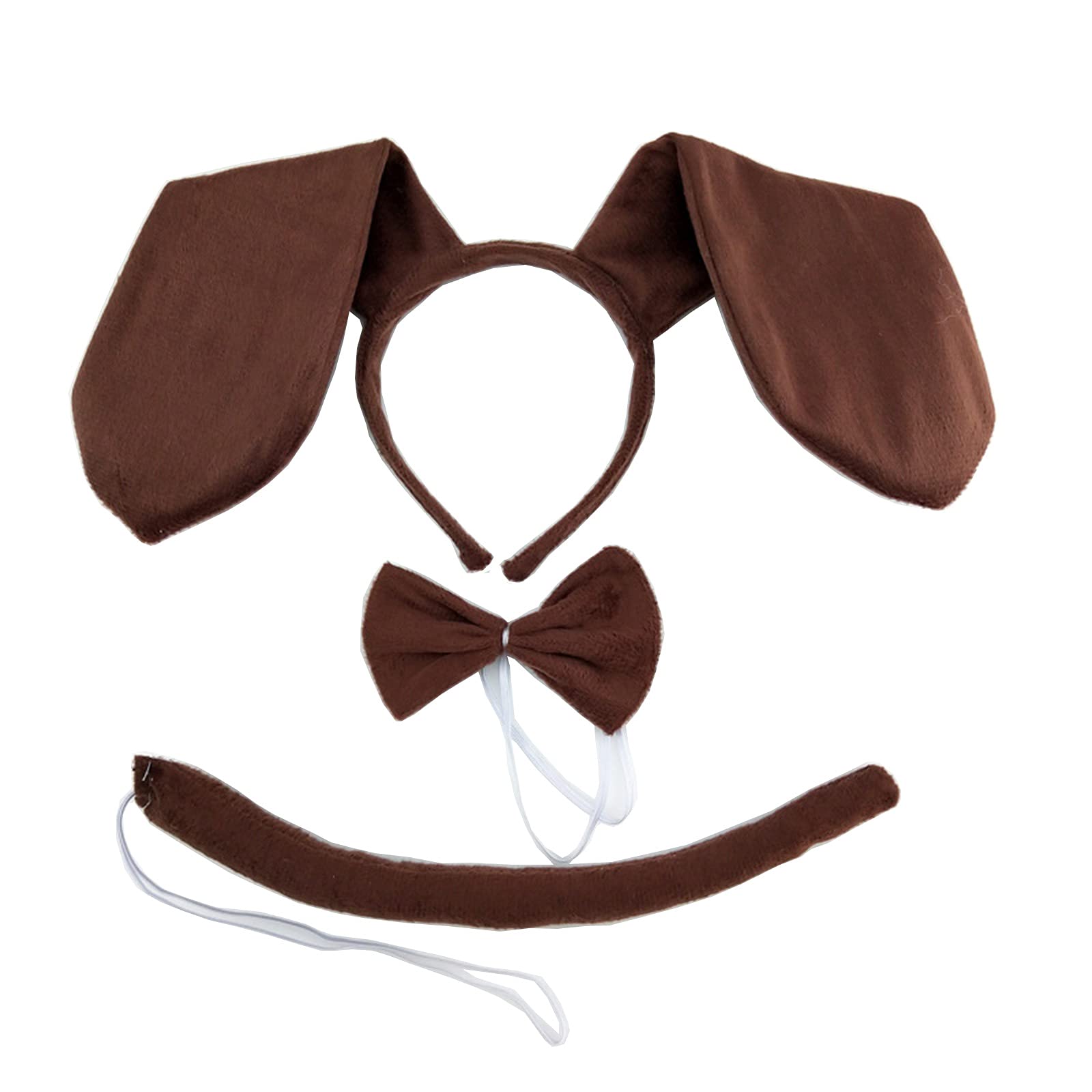 Kids Halloween Costume Set - Puppy Dog Lion Milk Cow Headband Bow Tie Tail Accessories for Dress Up | Perfect for Halloween Parties, Trick or Treating & Photo Shoots
