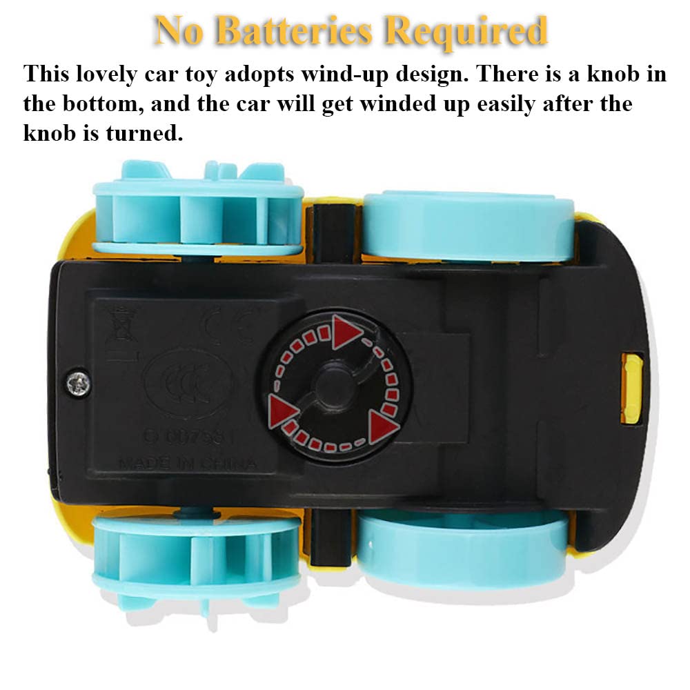 **Wind-Up Amphibious Car Toy for Kids - Dual Mode Bath & Land Vehicle, Waterproof Yellow & Blue Bathtub Toy - Perfect for Pool, Beach & Indoor Play**