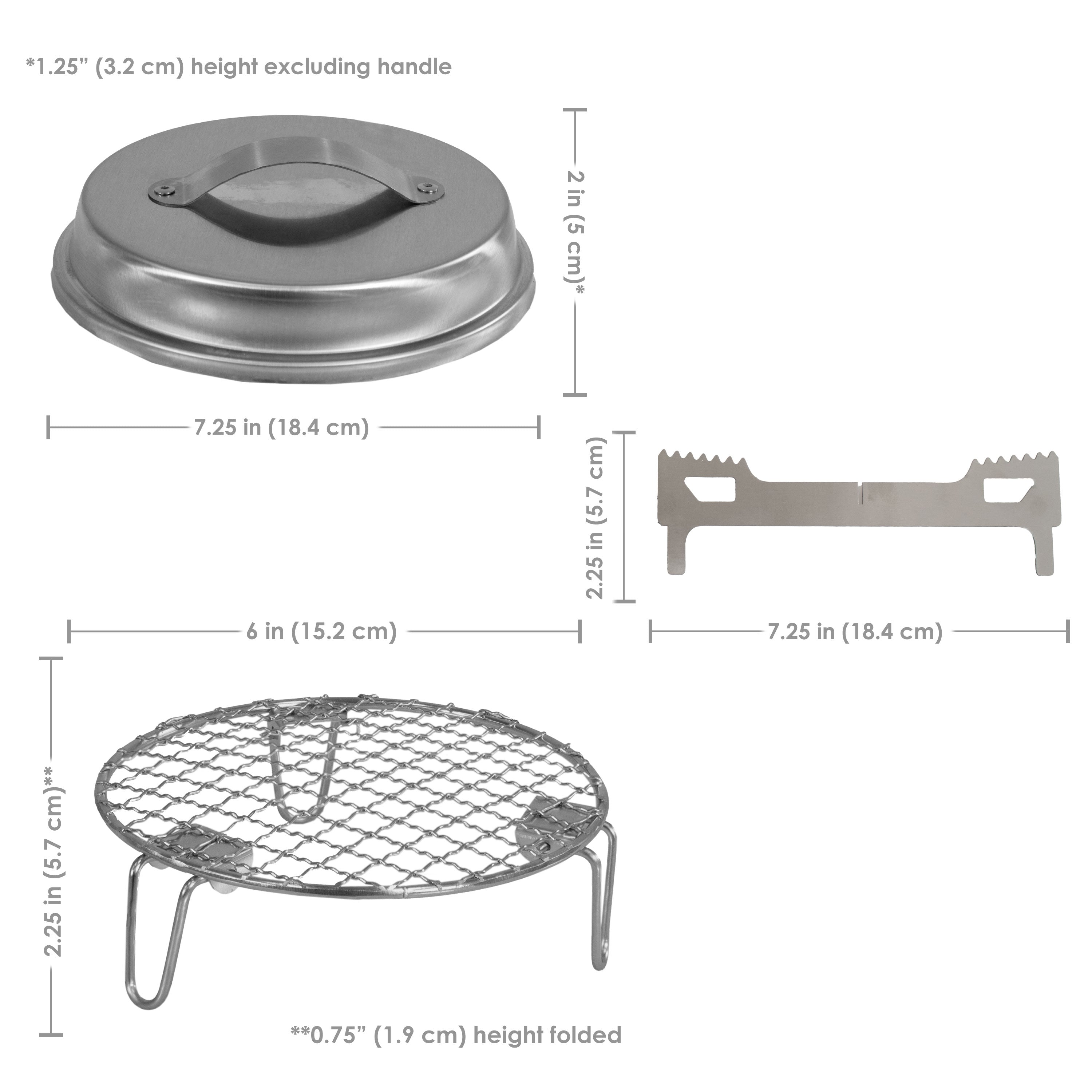 Sunnydaze 3-Piece Stainless Steel Smokeless Fire Pit Accessory Kit - Outdoor Camping, Backyard, Patio, and Garden Fire Pit Tools Set