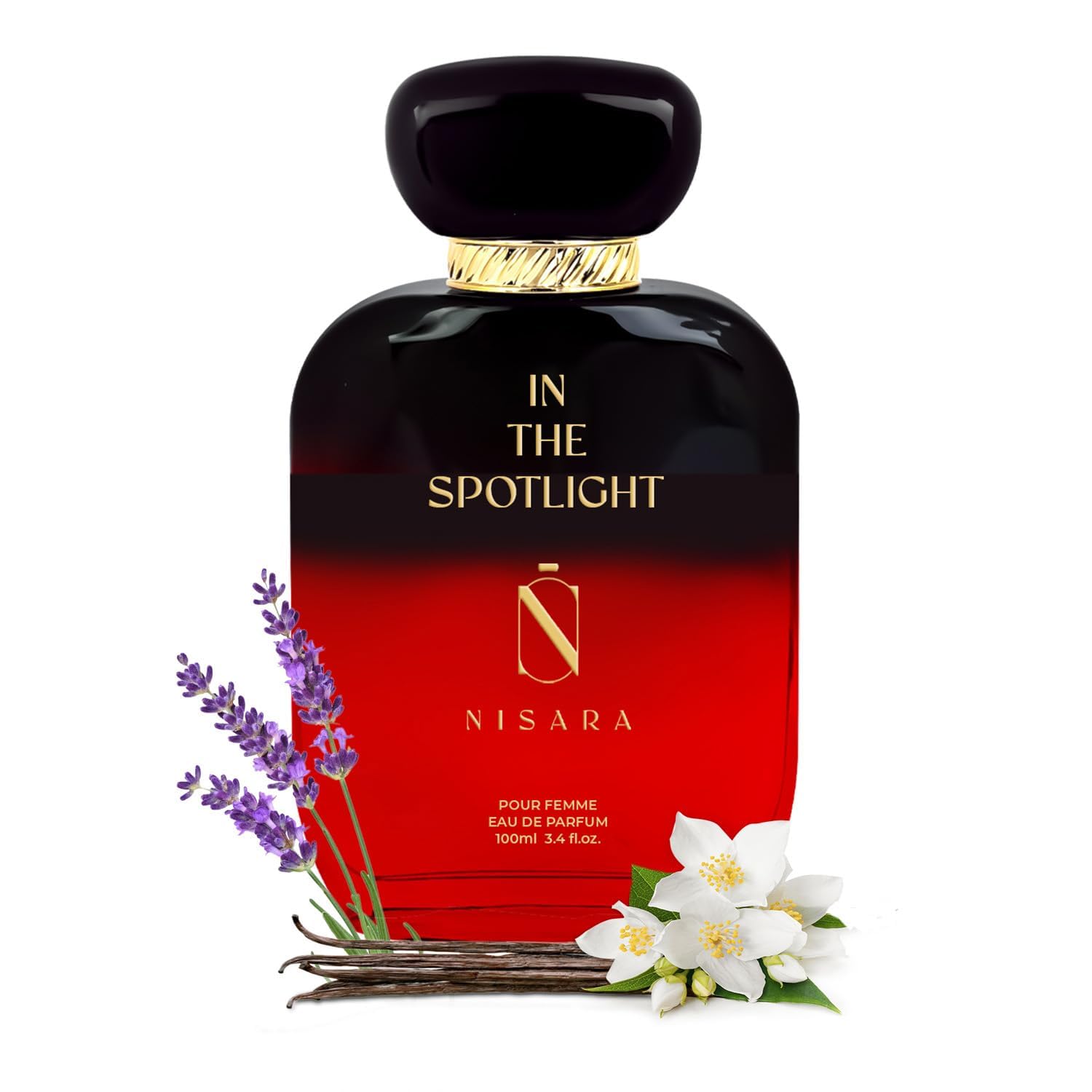 Nisara Spotlight Perfume for Women - 100ml Long Lasting Eau de Parfum | Floral Vanilla Musk Scent with Mandarin, Pear & Lavender Notes | Premium EDP Fragrance for Daily Wear, Date Night & Special Occasions