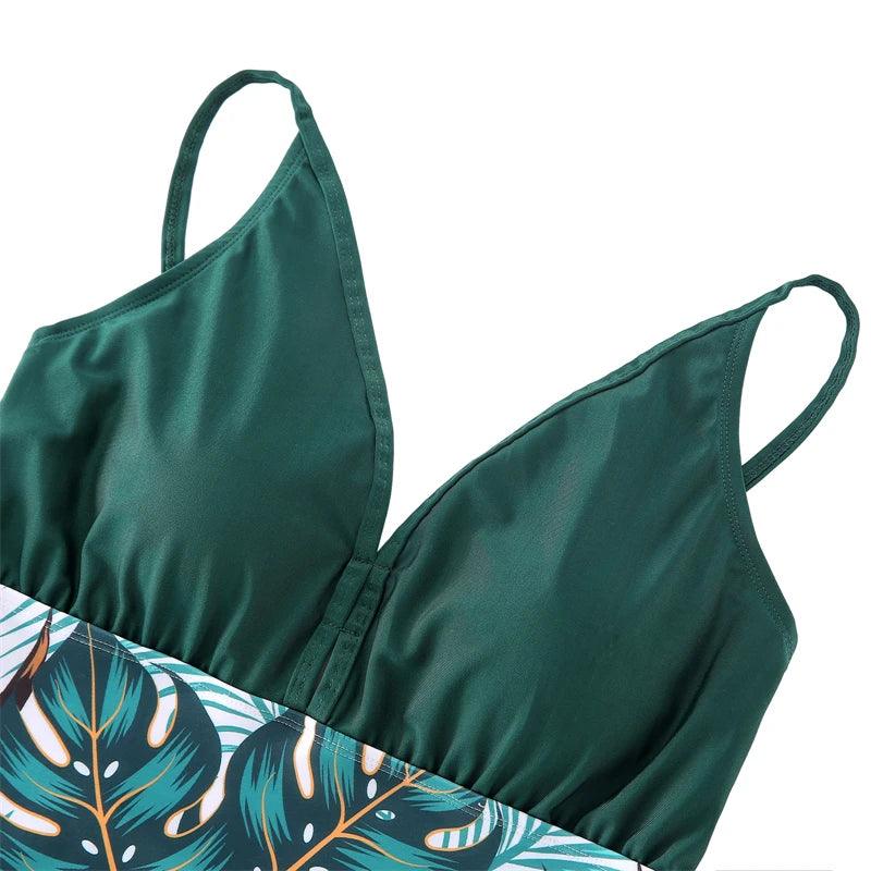 Matching Mother Daughter Swimsuits for Women & Girls - Cute Floral Printed Beach Swimwear Set for Pool, Vacation & Family Photos