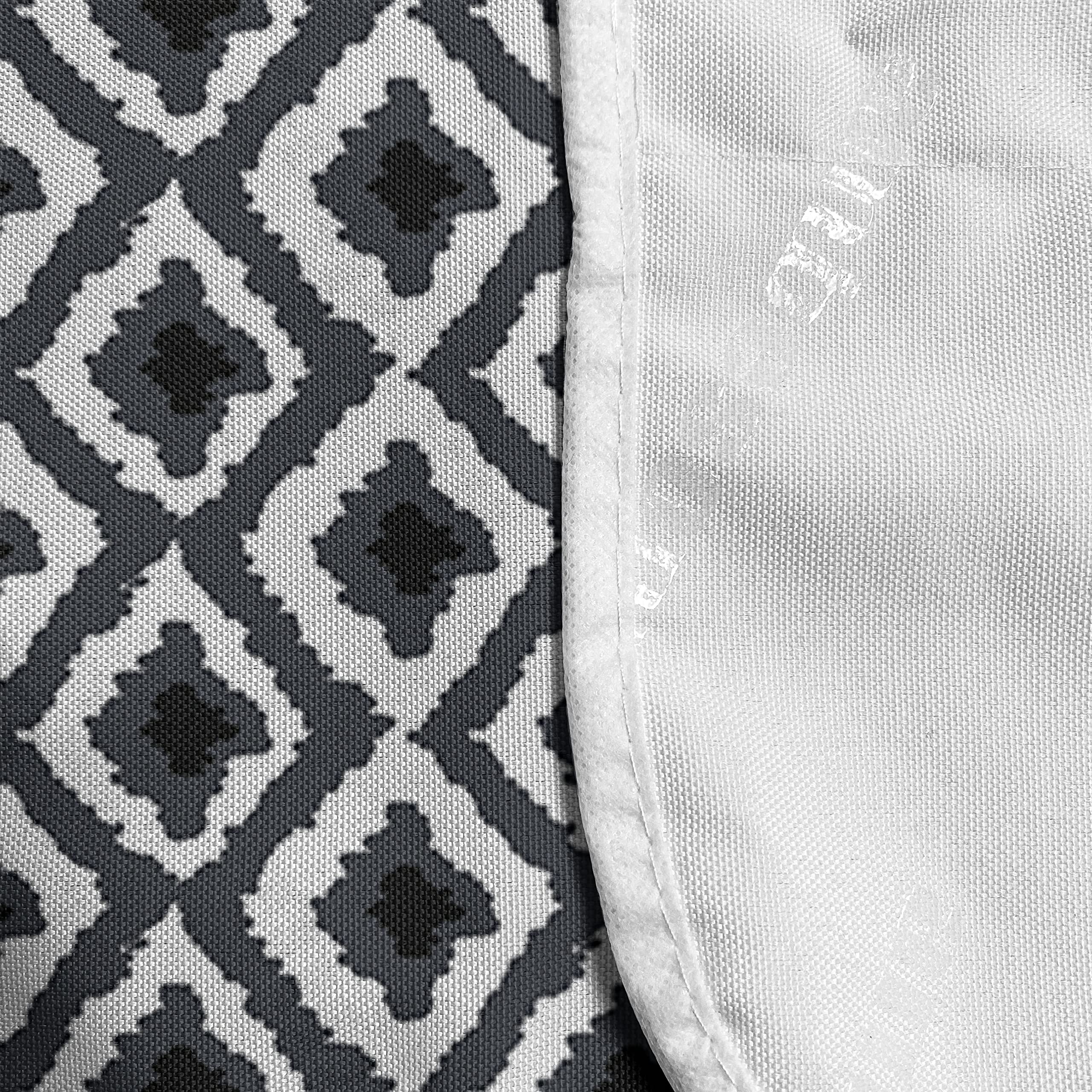 Ambesonne Geometric Microwave Oven Cover - Waterproof Kitchen Organizer with Pockets | Hand-Painted Grey Charcoal Herringbone Design | 36 x 12 Inches | Perfect for Modern Kitchens & Small Appliances Protection