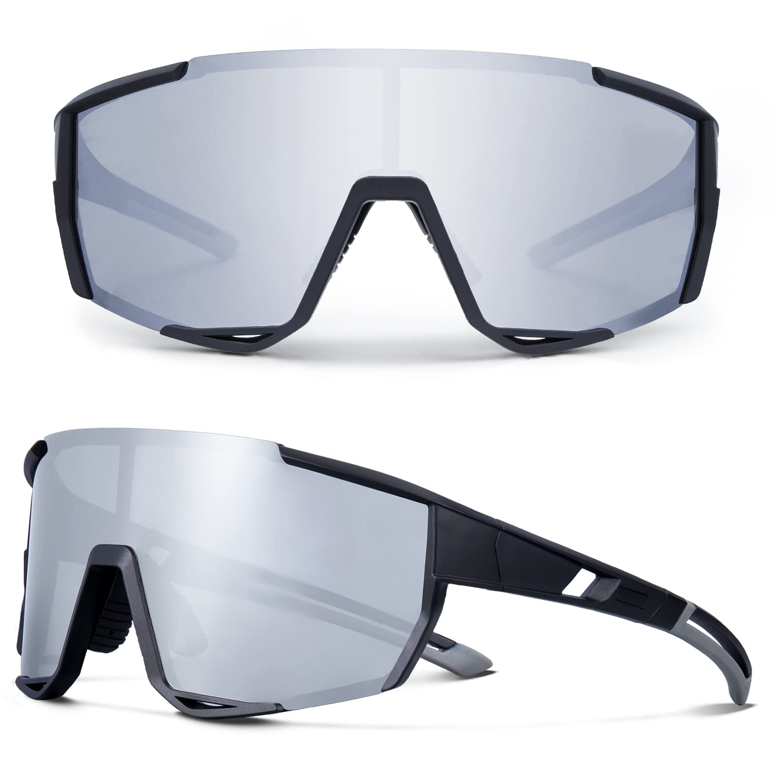 Polarized Sports Sunglasses for Men & Women - UV Protection Cycling Glasses with 5 Interchangeable Lenses - Lightweight Baseball Sunglasses for Fishing, Running, Hiking & Outdoor Activities