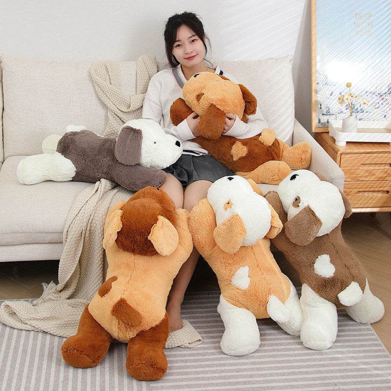 Soft and Cuddly White & Brown Puppy Plush Toy - Ultra Fluffy Stuffed Animal for Kids | Perfect for Bedtime, Nursery Decor, and Gift Giving