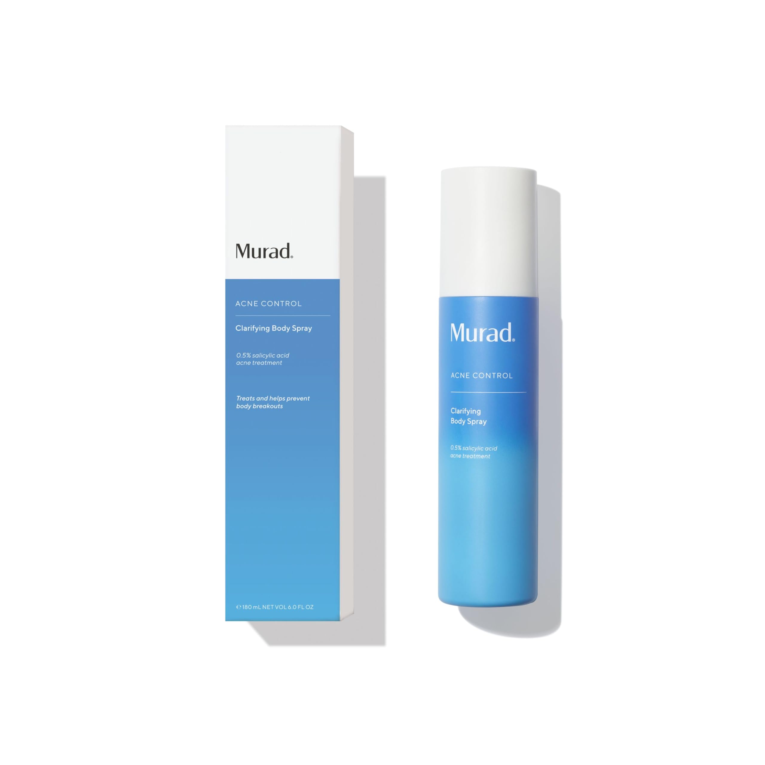 Murad Clarifying Body Spray with Salicylic Acid - Acne Treatment for Back, Chest & Shoulders - Clear Body Breakouts & Prevent Future Acne | Post-Workout, Gym & Daily Skincare Solution