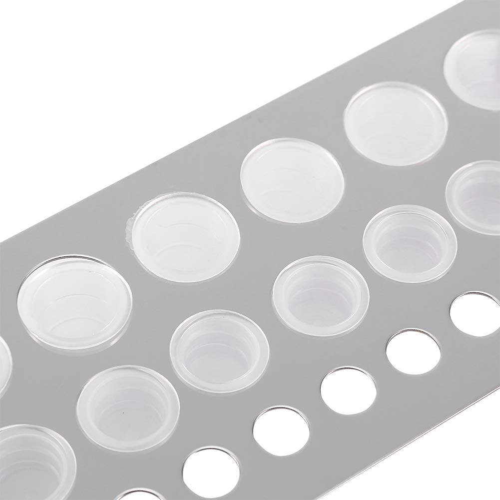 Stainless Steel Ink Cup Holder with 21 Troughs - Pigment Ink Storage Shelf Stand for Tattoo & Screen Printing Supplies | Perfect for Tattoo Artists & Print Shops