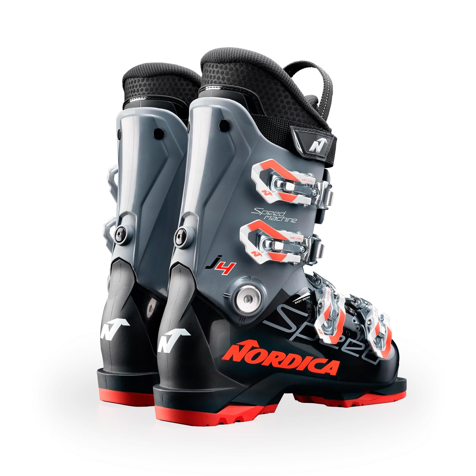 Nordica Speedmachine J4 Kids Alpine Ski Boots - Lightweight & Comfortable for Young Skiers - Perfect for Downhill Skiing & Winter Sports