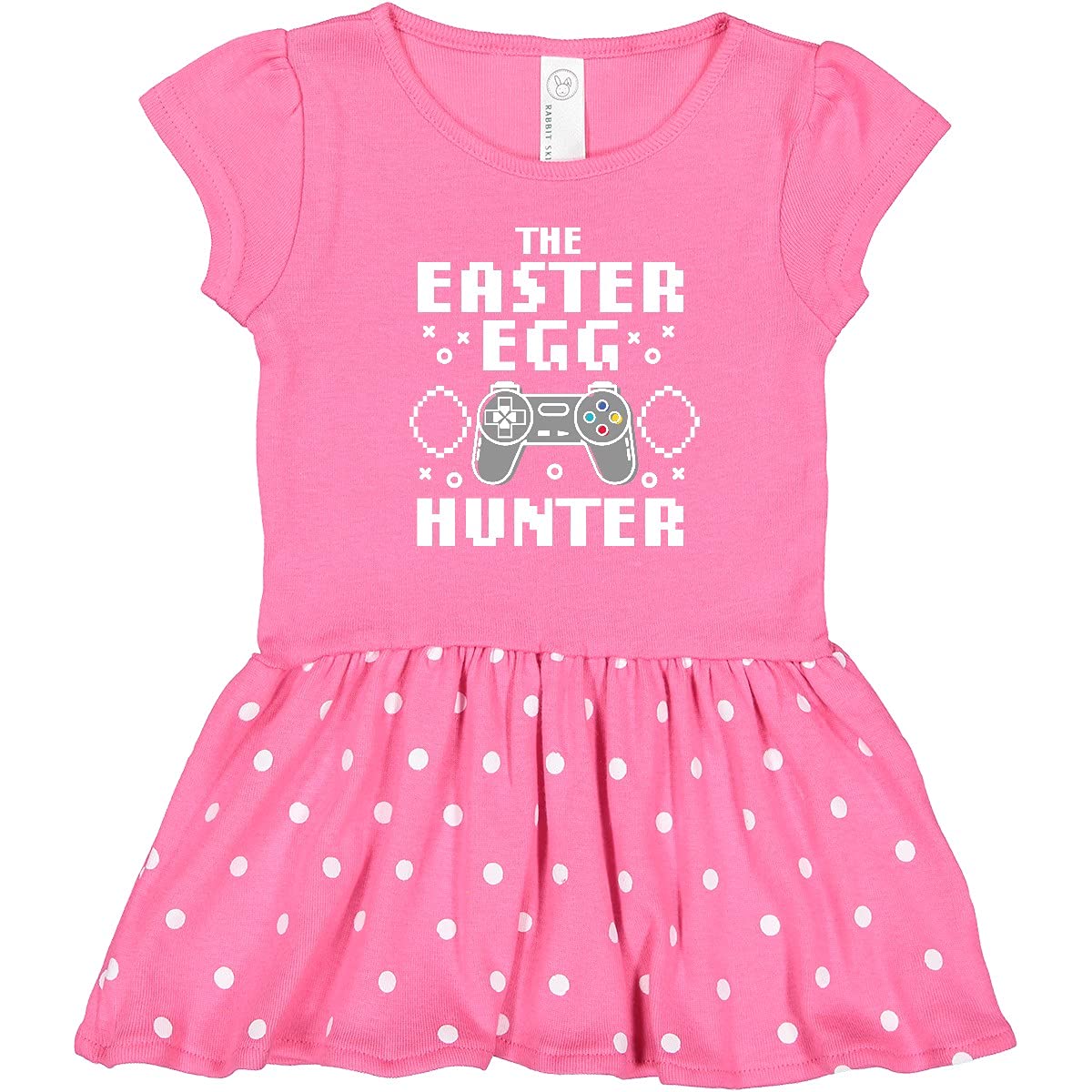 Inktastic Happy Easter The Easter Egg Hunter Gamer Toddler Dress - Cute Easter Outfit for Baby Girls & Boys, Fun Holiday Party Costume for Egg Hunt, Church, Family Photos & Spring Celebrations