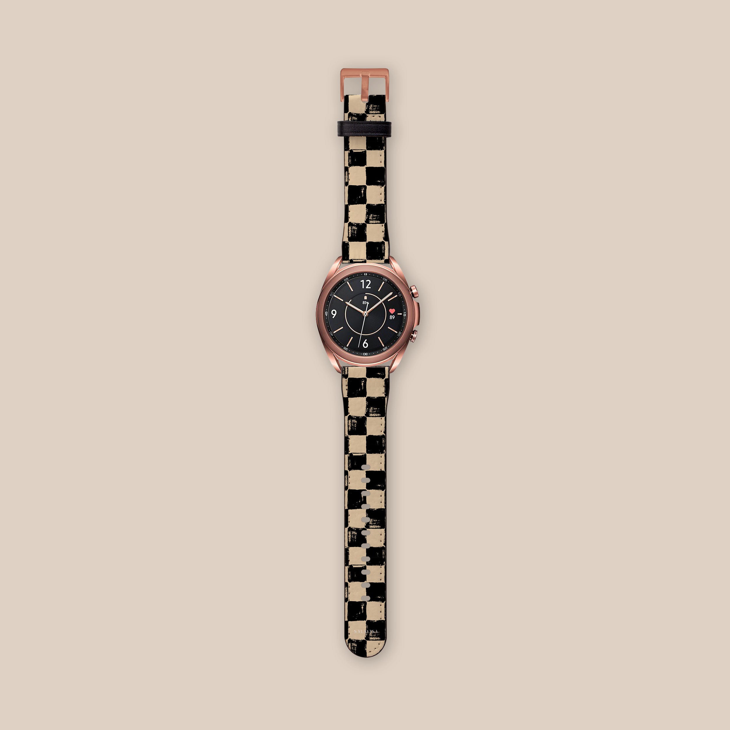 Galaxy Watch Band with Chess Board Design - Stylish & Durable Smartwatch Accessory for Samsung Galaxy Watch - Perfect for Gamers, Professionals & Chess Enthusiasts