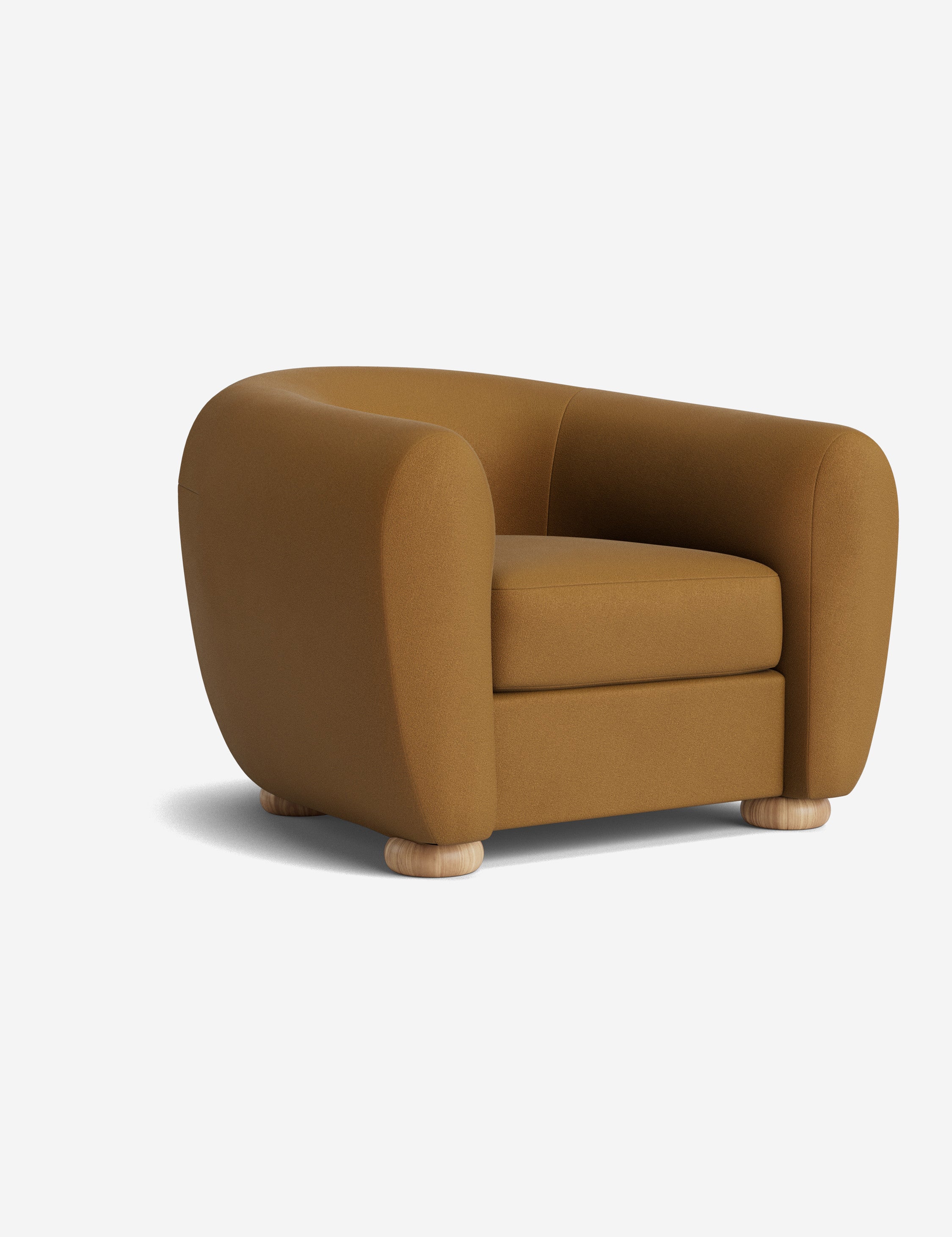 Amaroso Modern Accent Chair - Stylish Mid-Century Design for Living Room, Bedroom & Office - Comfortable Upholstered Armchair with Wooden Legs - Perfect for Reading, Relaxing & Home Decor