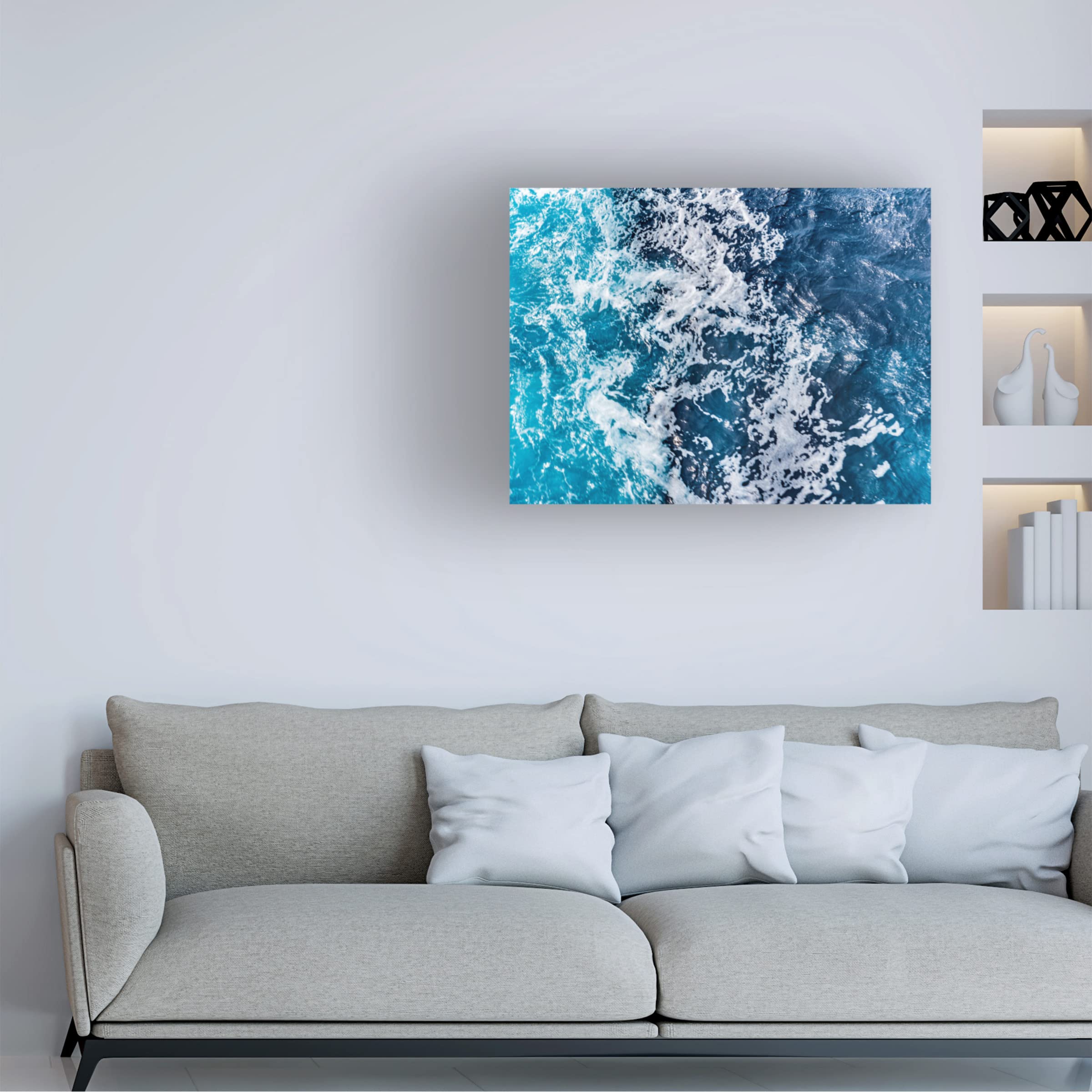 Trademark Fine Art 'Turbulent Tasman Sea V' Canvas Wall Art Print by Eva Bane - Ocean Wave Painting for Coastal Home Decor & Office Wall Art