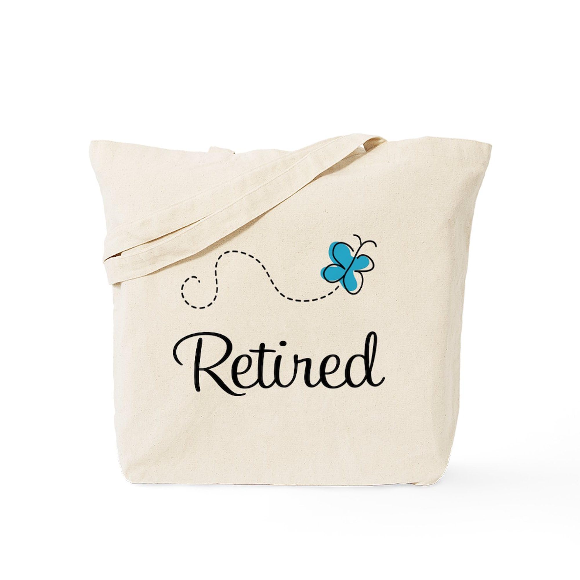 Pretty Retired Retirement Tote Bag - Natural Canvas Reusable Shopping Bag for Women | Perfect for Groceries, Beach, Work & Retirement Gifts