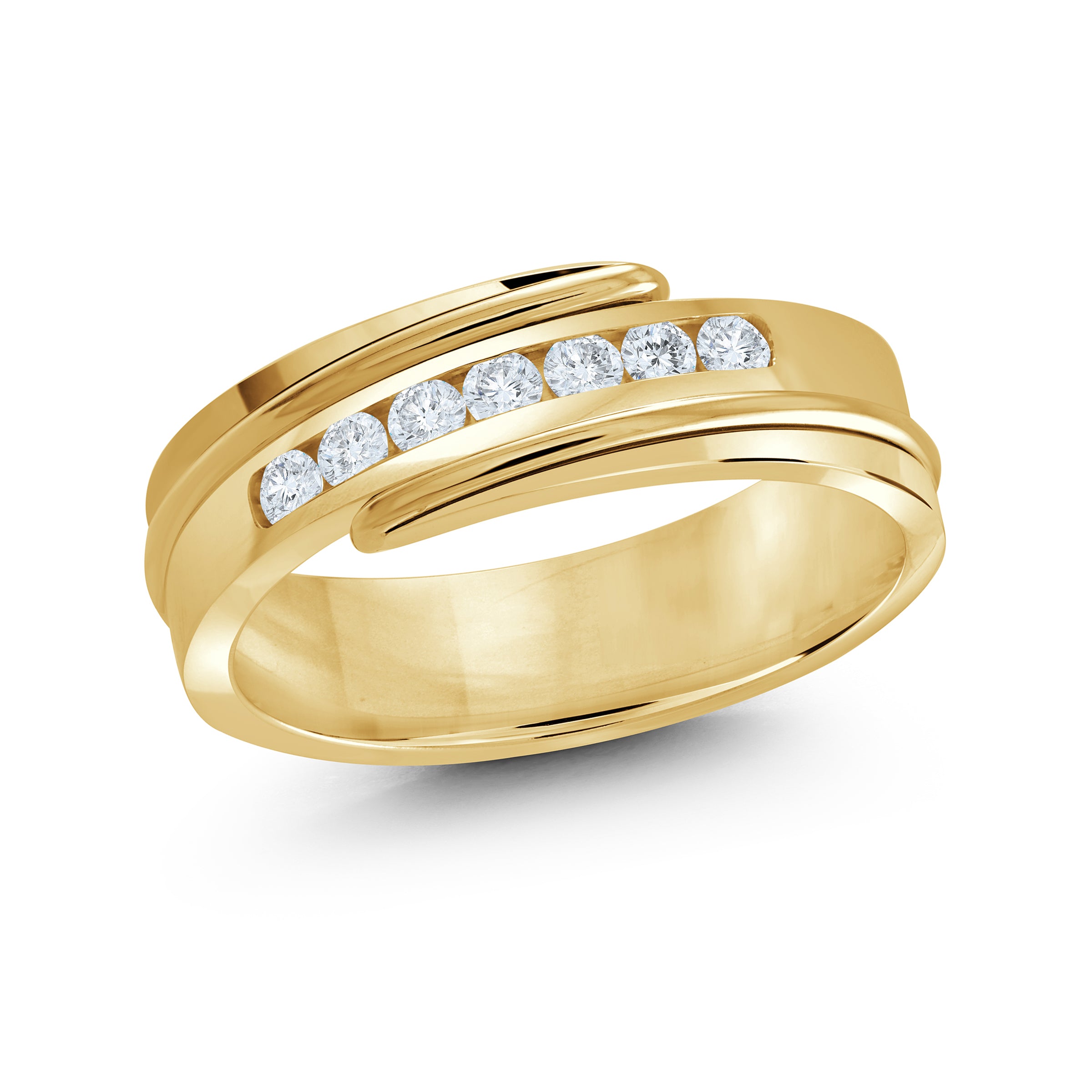 7MM Embedded 7 Stone Wrap Around Wedding Band Ring for Women - Elegant Diamond Wedding Jewelry for Brides, Anniversaries & Special Occasions