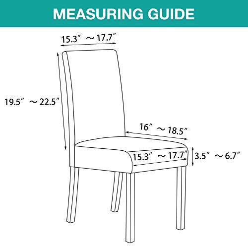Premium Turquoise Stretch Dining Chair Covers Set of 2 - Washable Slipcovers for Parsons Chairs, Teal Chair Protectors for Home, Hotel & Wedding Decor - Perfect for Dining Rooms, Banquets & Special Events (Deep Teal)