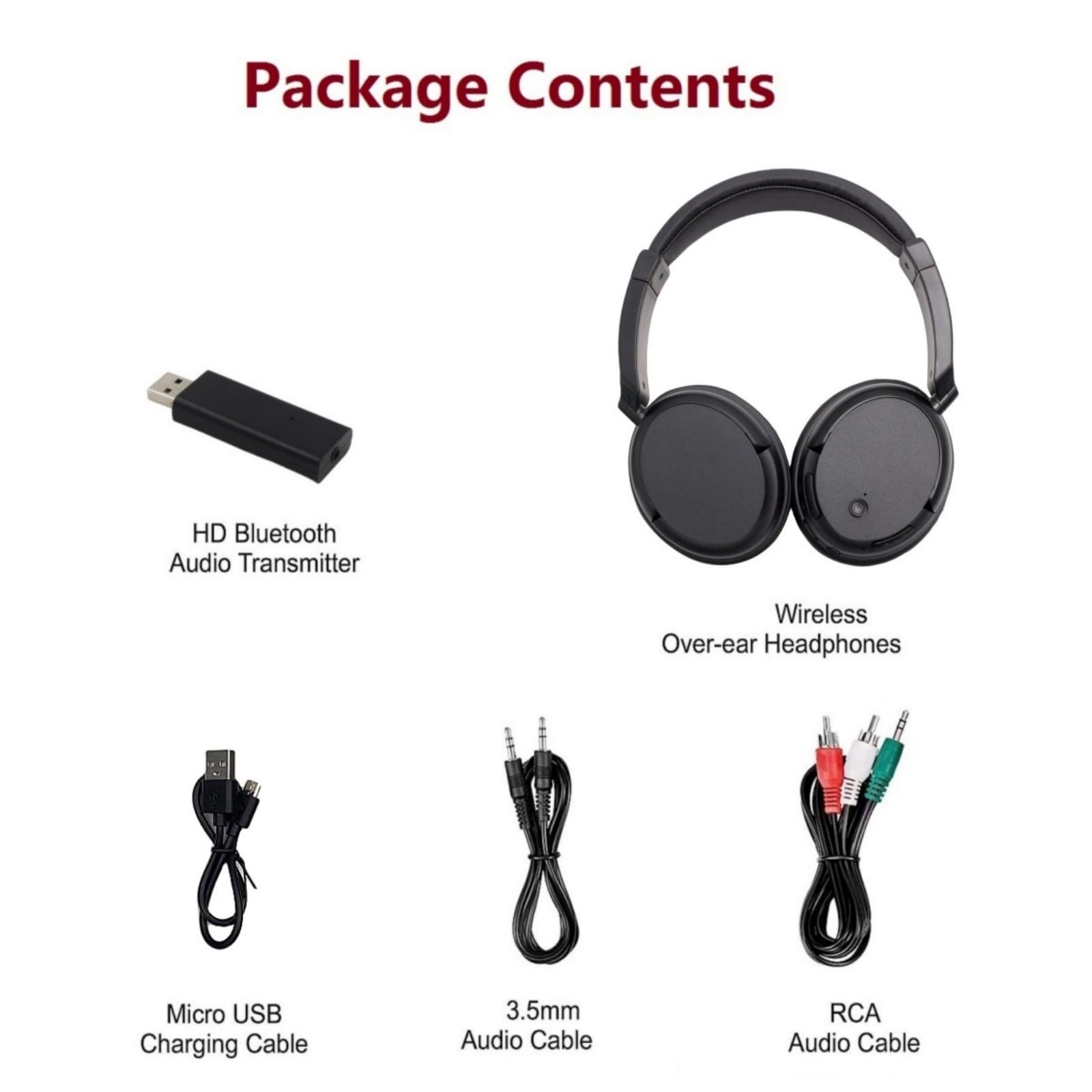Premium HiFi Stereo Wireless Bluetooth Headphones with FM Radio - Over-Ear Noise Cancelling Headset for Adults & Seniors, Deep Bass Lightweight Design for Phone, PC, TV - Perfect for Home Entertainment, Travel & Relaxation