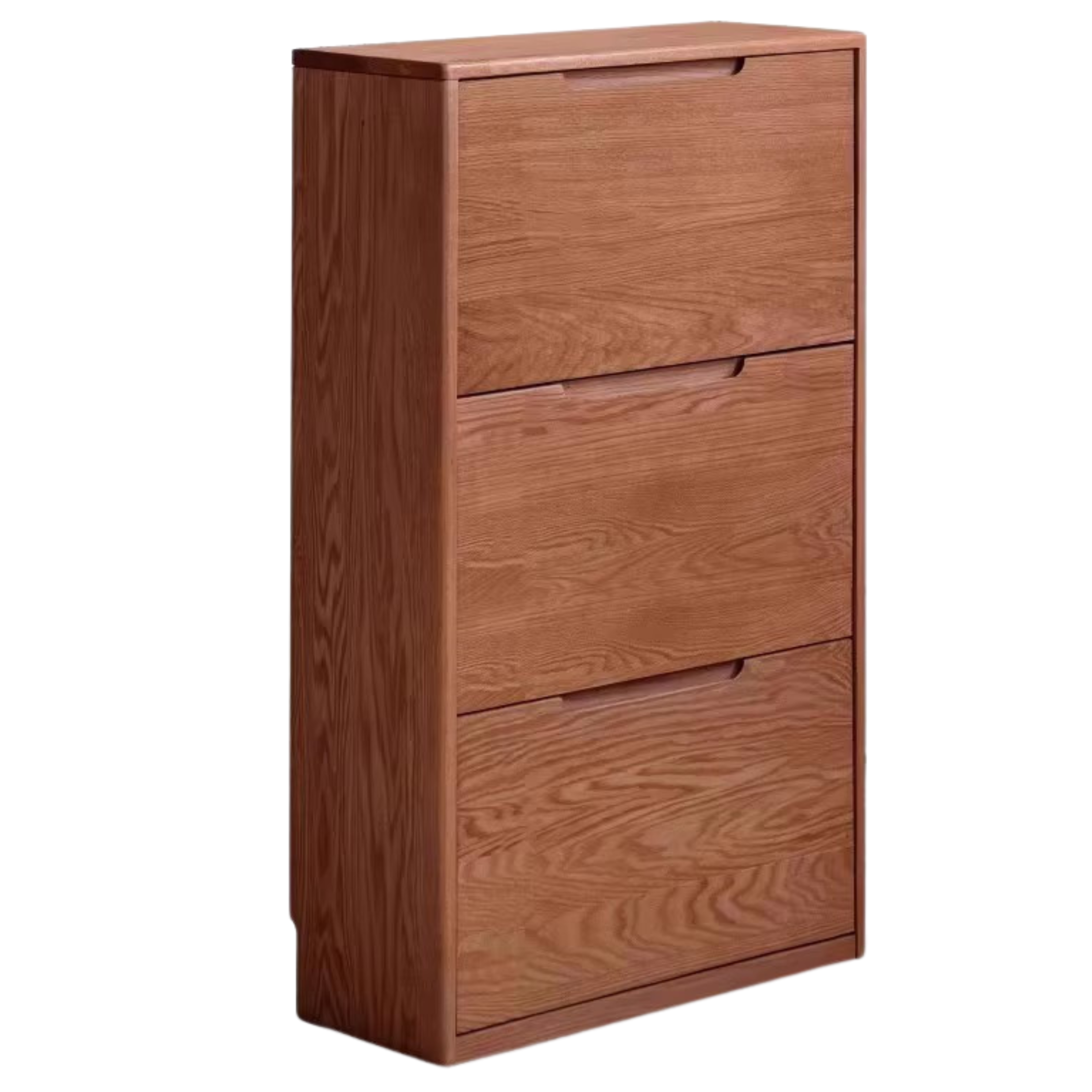 Solid Wood Shoe Cabinet - Thin Oak & Poplar Entryway Storage Organizer for Home, Porch, and Doorway | Perfect for Small Spaces & Clutter-Free Entry