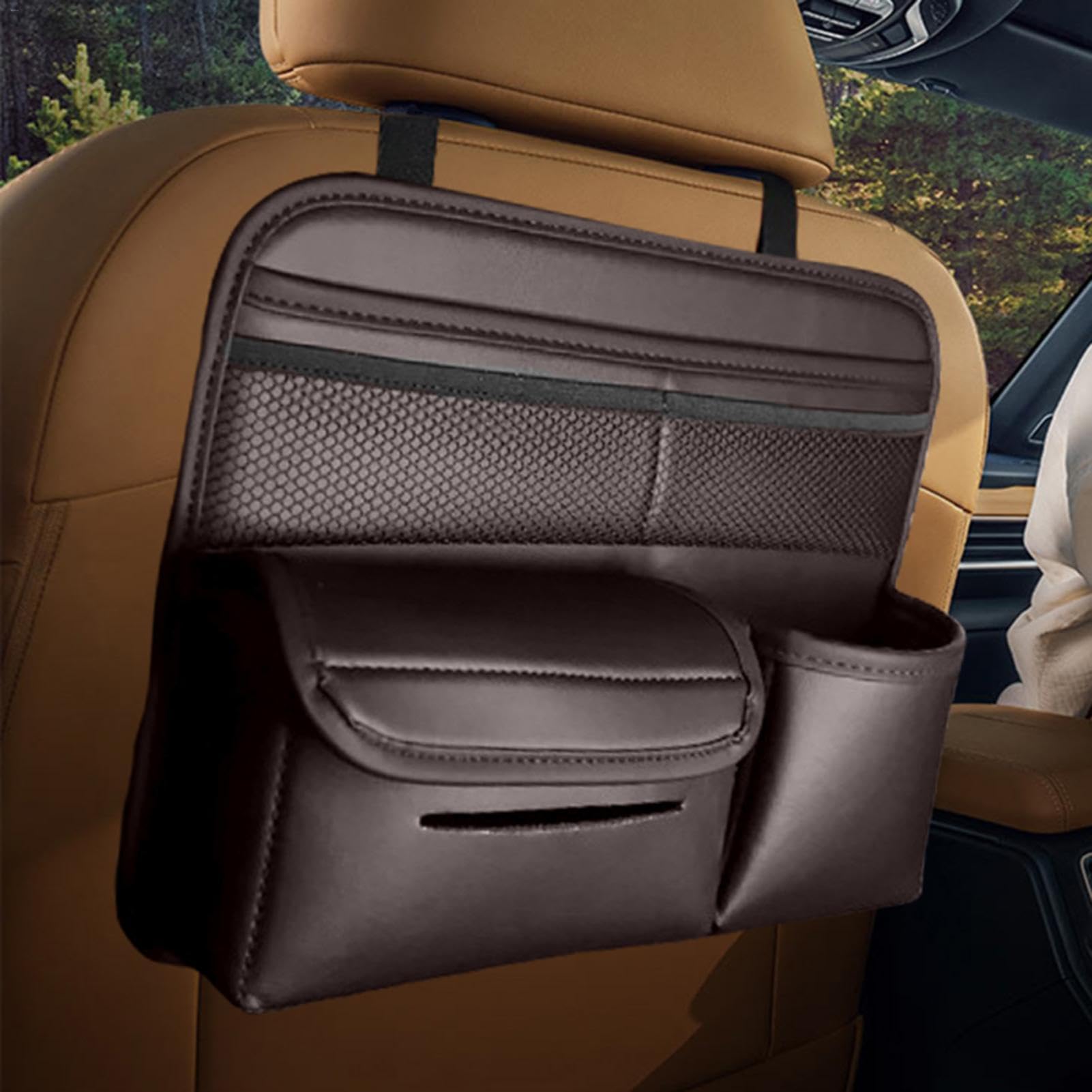 Car Seat Organizer with Multi-Pockets - Back of Seat Storage Bag for Toys, Trash & Tissues | Durable Car Seat Organizer for Kids & Travel | Perfect for Road Trips, Family Vacations & Daily Commutes