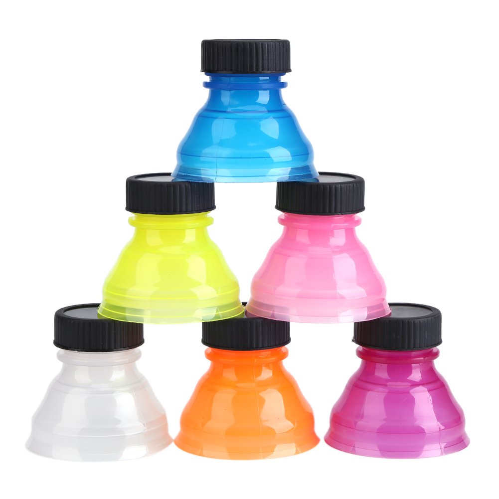 6Pcs Clear Soda Can Lids - Reusable Snap-On Bottle Covers for Soda, Beer & Energy Drinks | Leak-Proof Can Toppers for Picnics, Beach Parties & Outdoor Activities