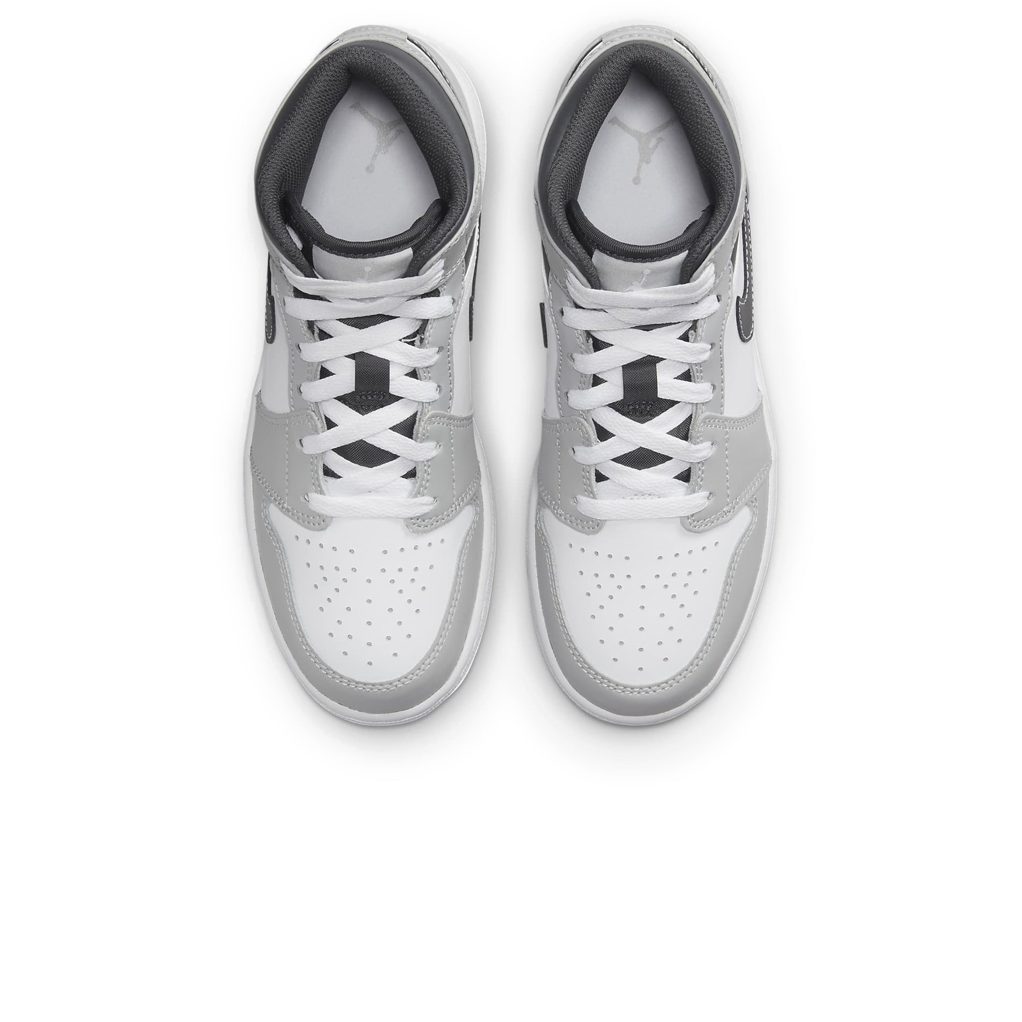 Air Jordan 1 Mid Light Smoke Grey Anthracite Basketball Shoes for Girls (GS) - Perfect for School, Sports & Casual Wear