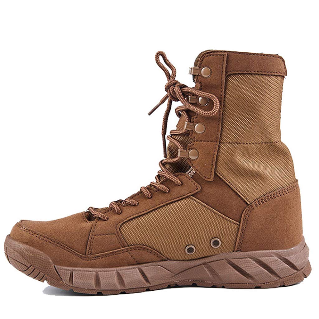 Men's Tactical Boots - Outdoor Climbing & Hiking Shoes | High-Top Jungle Desert Combat Boots for Adventure & Military Use | Brown Size 37 | Perfect for Hiking, Camping & Outdoor Activities