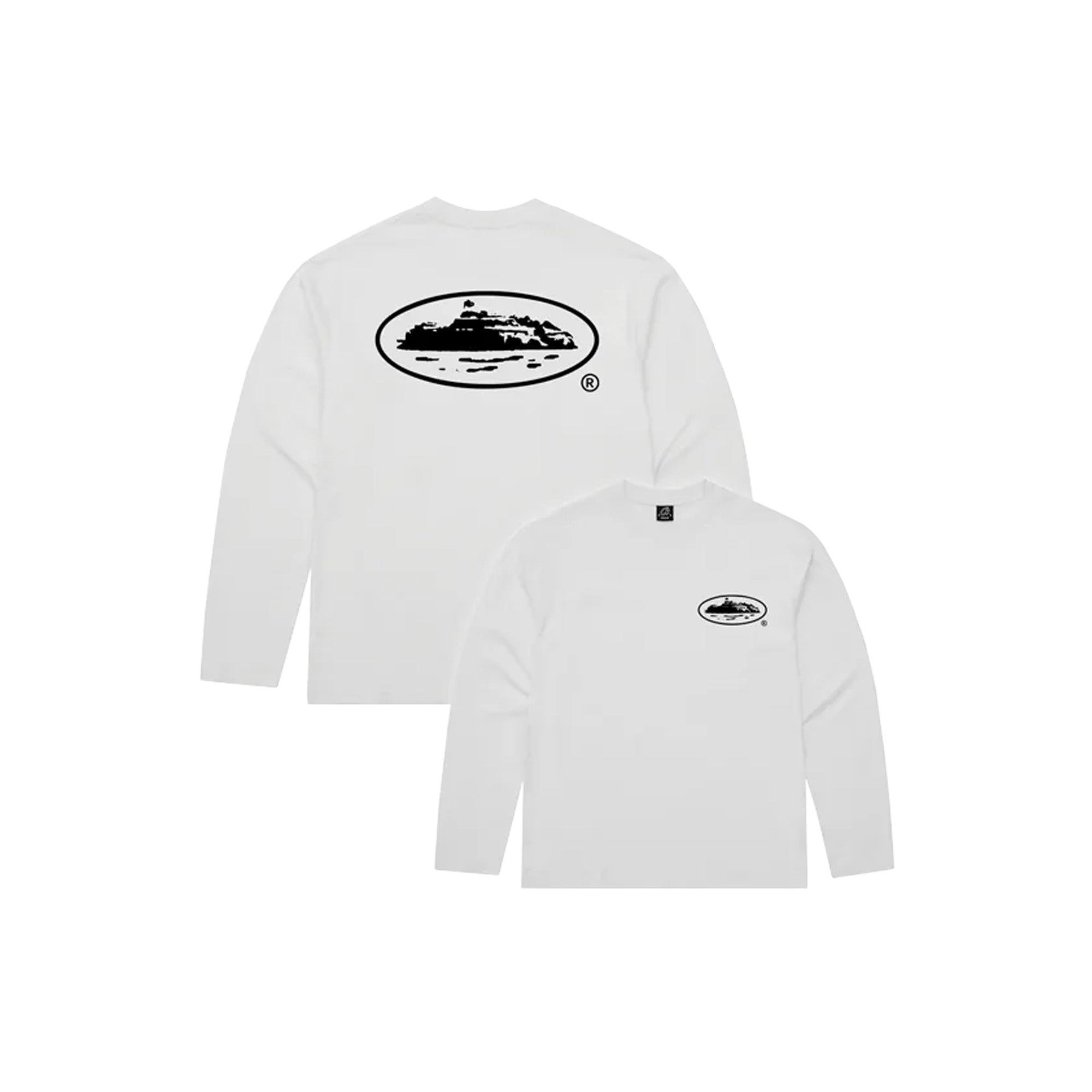 Corteiz OG Island Long Sleeve T-Shirt for Men - White Cotton Crewneck Tee - Perfect for Streetwear, Casual Outfits & Summer Fashion